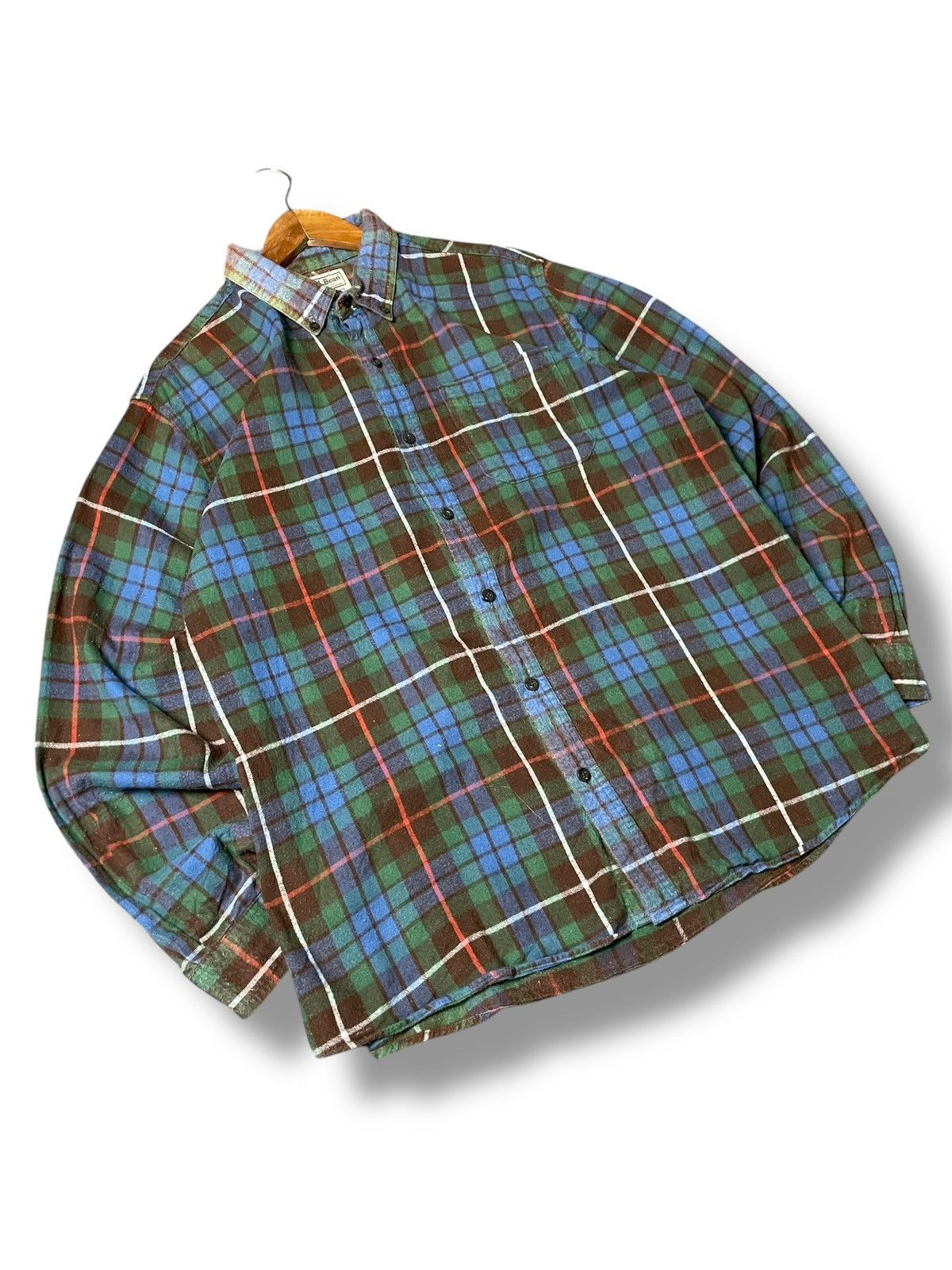 L.L. Bean × Vintage L.L Bean Scotch Plaid Flannel Shirt (54) Size US XL / EU 56 / 4 - 4 Thumbnail