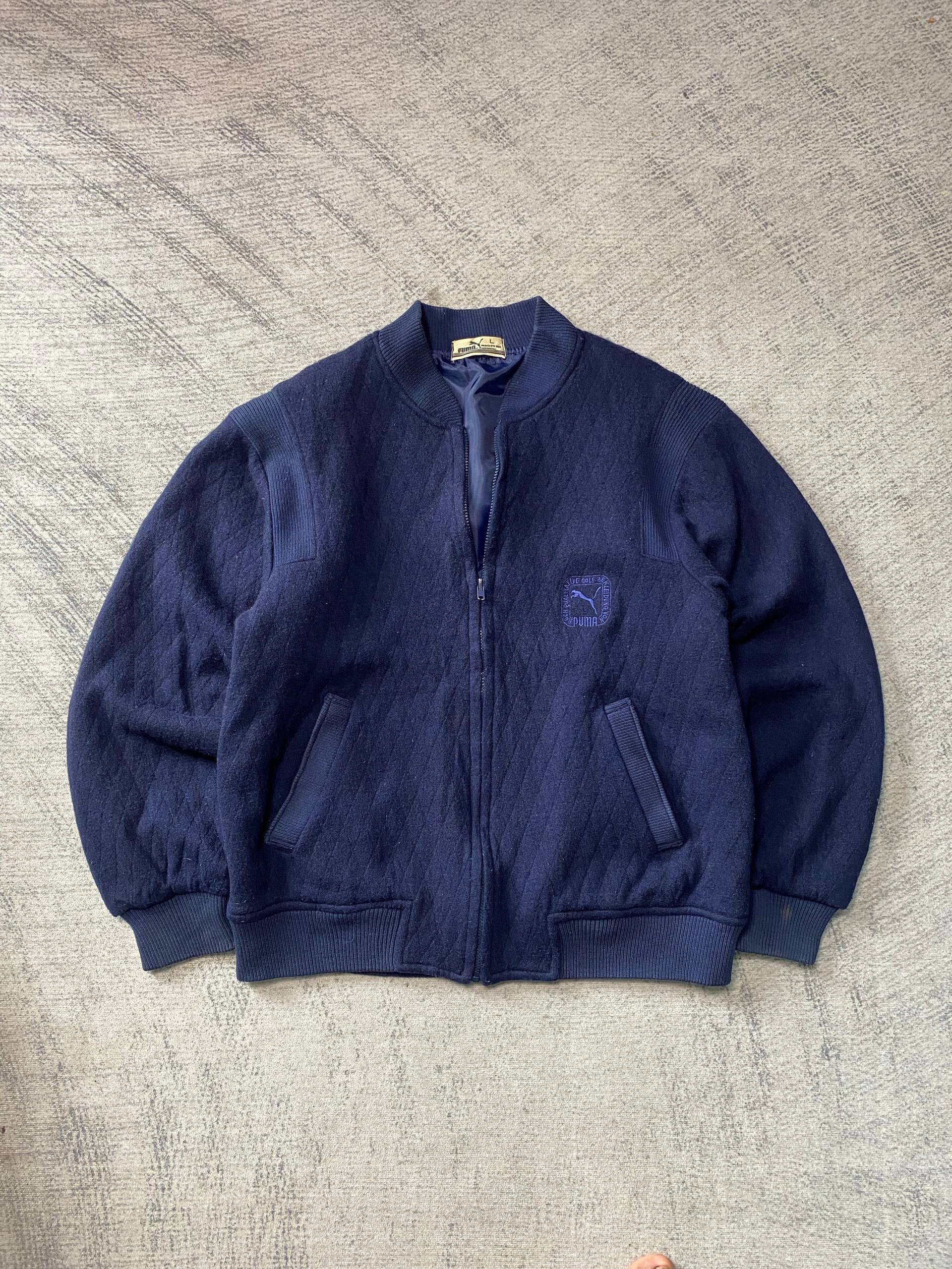Vtg Puma Macht's Mit Qualitat Old German Label Knit Jacket