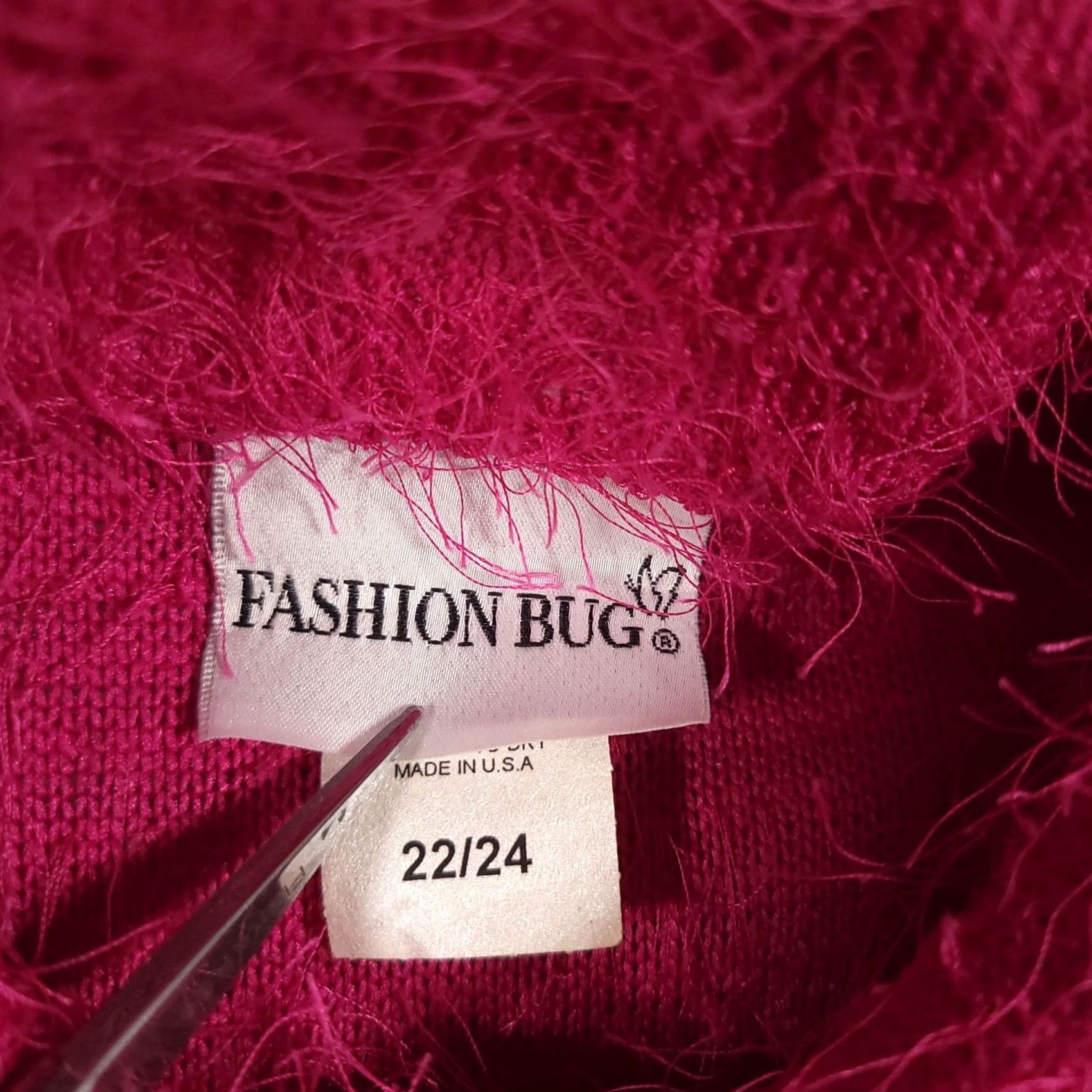 Vintage VINTAGE Fashion Bug Sweater Cardigan Womens 2XL Pink Fuzzy Button Up Knit 90s Collared Size XXL / US 16-18 / IT 52-54 - 5 Thumbnail