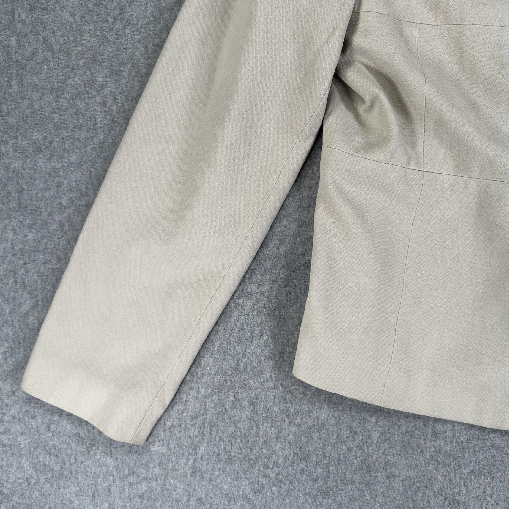 Vintage VINTAGE Harve Benard Collection Blazer Jacket Womens Medium Beige Lined Tailored Blazer, Women, M, Beige, Twill, Lined, Tailored, Business, Workwear Size M / US 6-8 / IT 42-44 - 7 Thumbnail