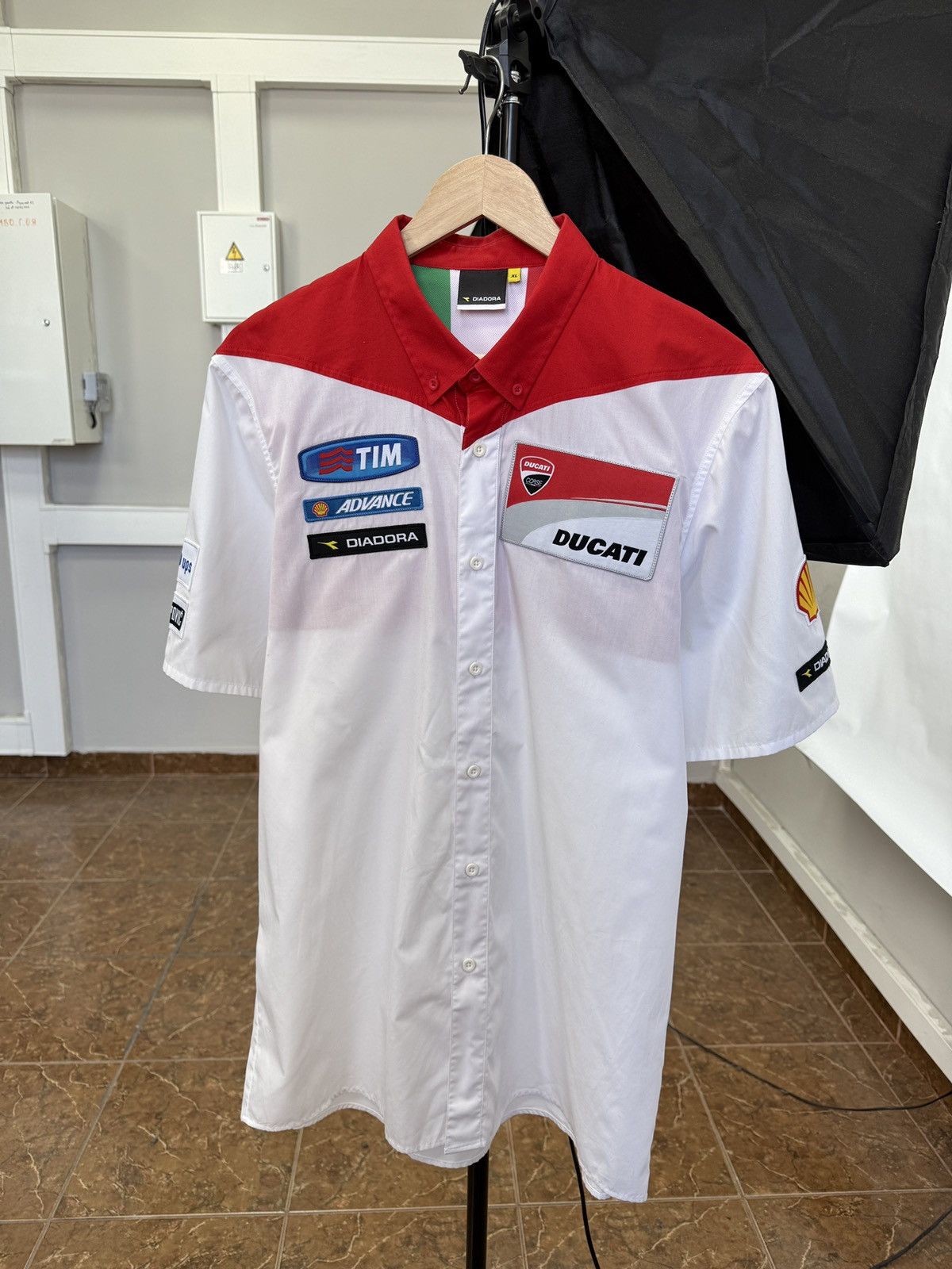 Ducati 🇺🇸 Vintage Diadora Ducati Acrapovic Racing F1 Michelin Shirt Size US XL / EU 56 / 4 - 1 Thumbnail