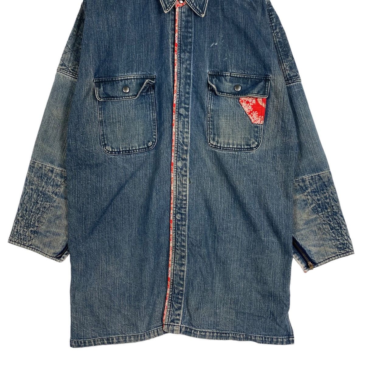 Japanese Brand Vitage denim patchwork japan jacket Size US L / EU 52-54 / 3 - 5 Thumbnail