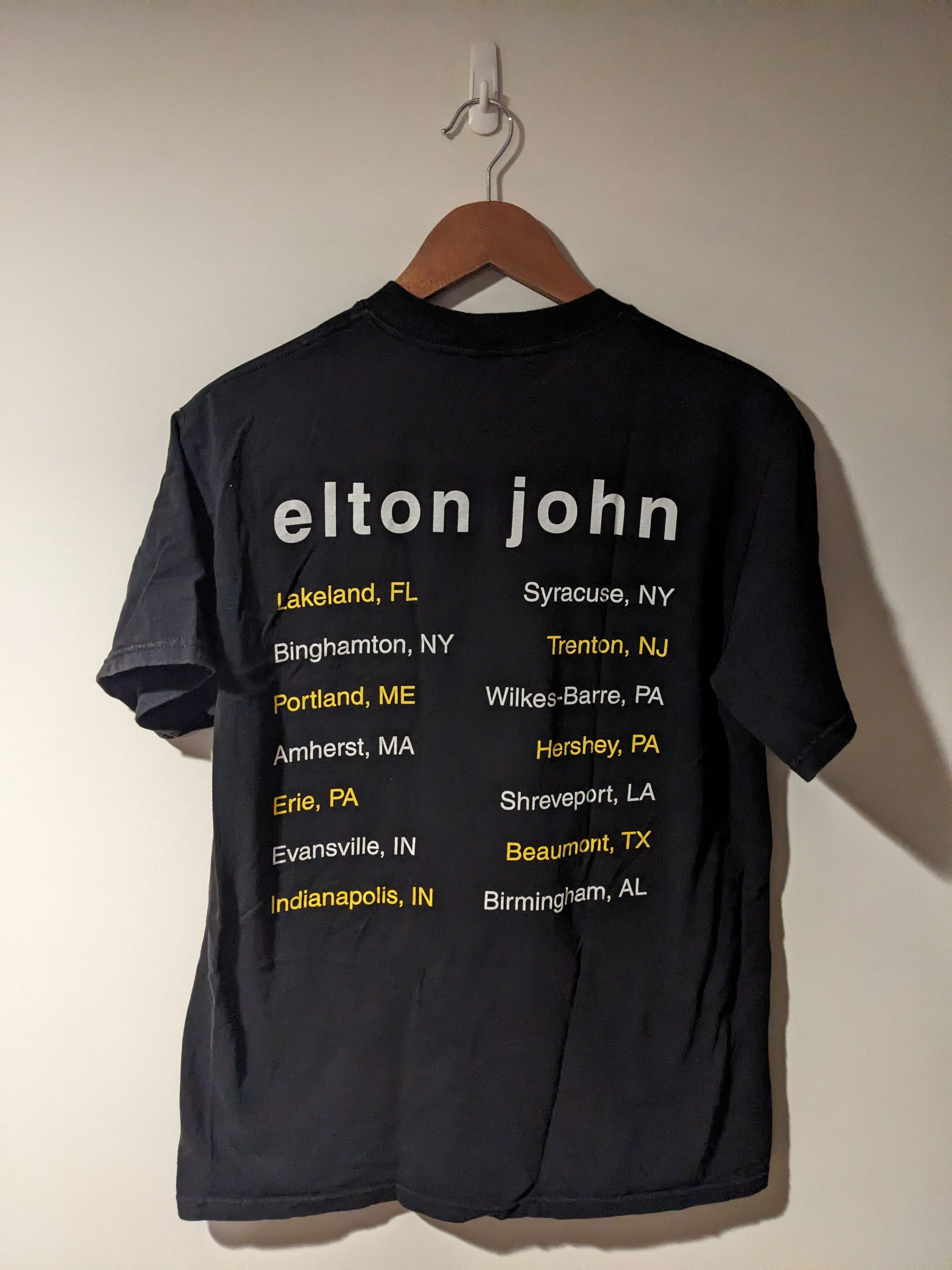 Band Tees × Vintage Vintage 90s An Evening with Elton John Tour Medium T-Shirt Size US M / EU 48-50 / 2 - 5 Thumbnail