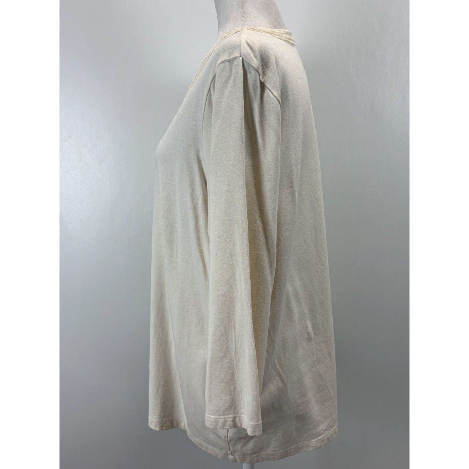 Vintage VINTAGE Chicos Cream Textured Long Sleeve Tunic Shirt Womens 3XL Size XS / US 0-2 / IT 36-38 - 2 Thumbnail