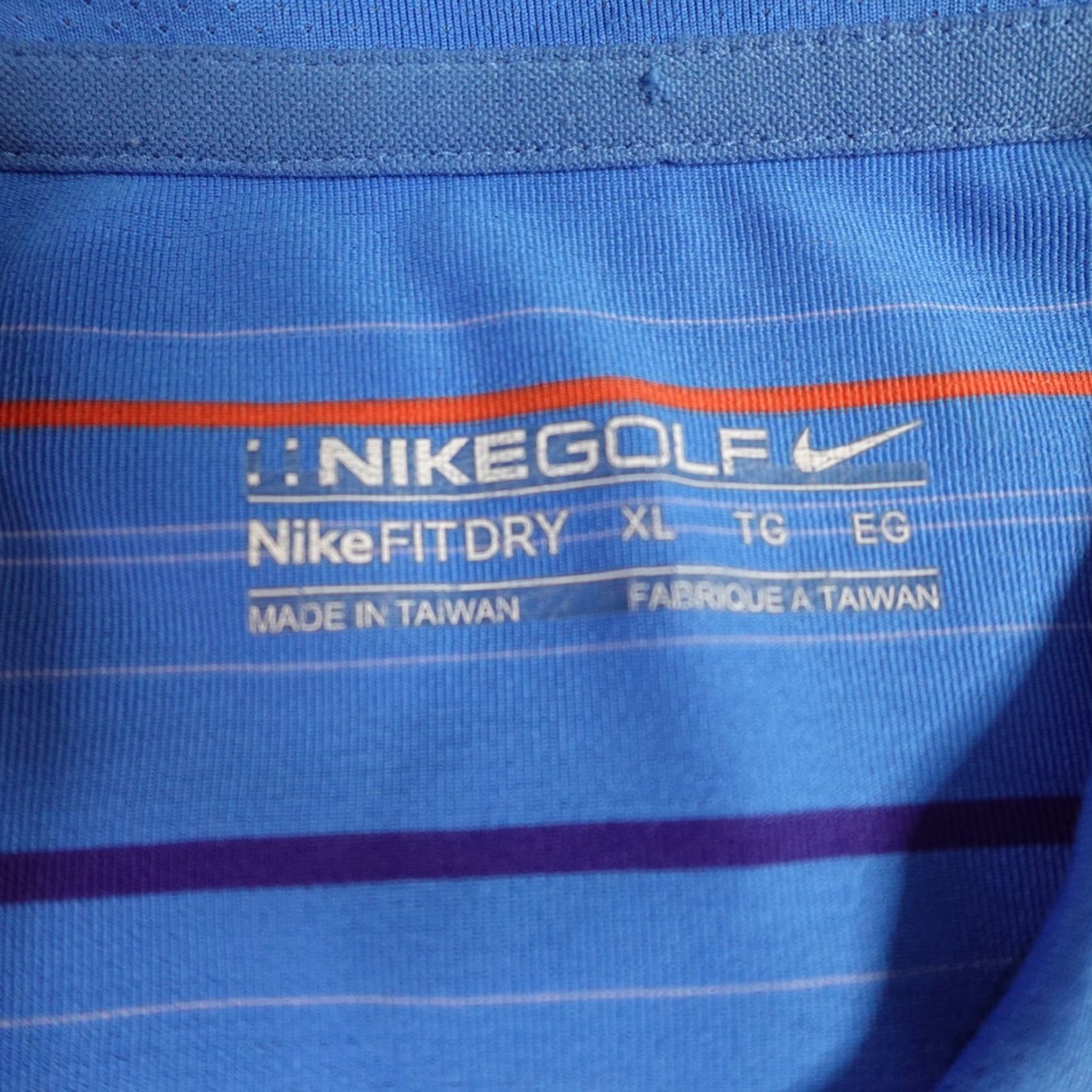 Nike Nike Mens Polo Shirt XL Blue Striped Embroidered Myrtlewood Golf Club Size US XL / EU 56 / 4 - 4 Thumbnail