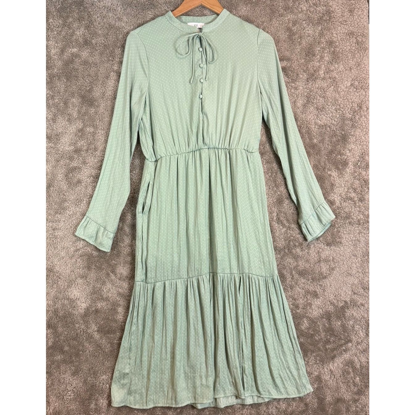 Other NSR Mint Green Tiered Peasant Mini Dress M Slit Skirt Ruffle Size M / US 6-8 / IT 42-44 - 1 Thumbnail