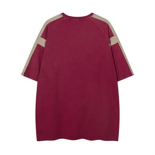 Japanese Brand Aihara x Hara Red retro star washed old stitching loose tee Size US M / EU 48-50 / 2 - 4 Thumbnail