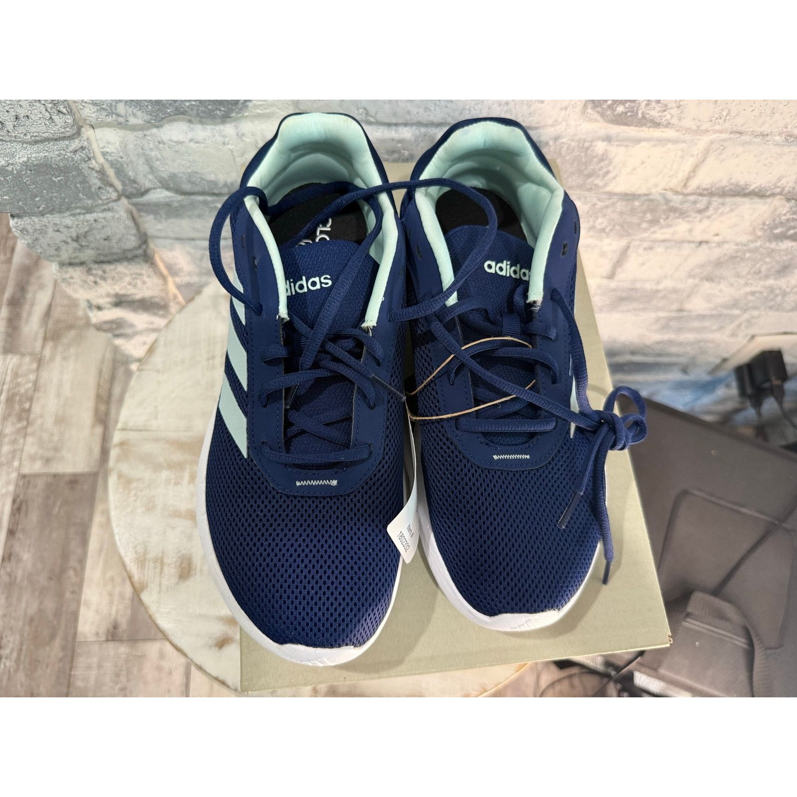 Adidas Adidas Women’s Cloudfoam Comfy Dark Blue Halo Mint size 8.5 Size US 8.5 / IT 38.5 - 2 Thumbnail