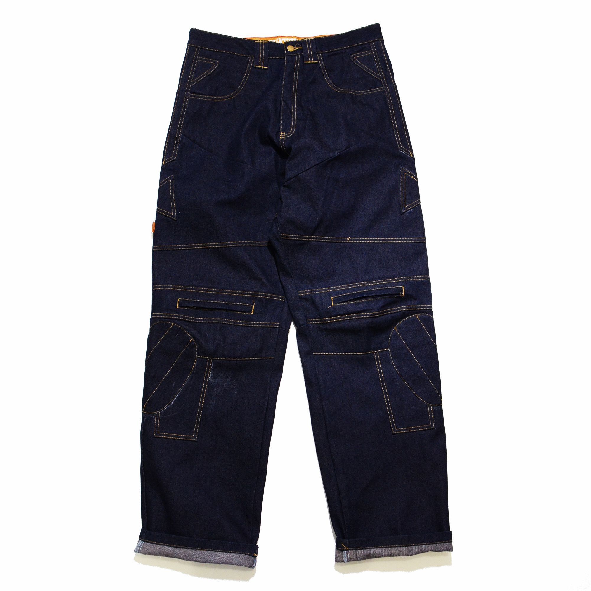 Phat Farm PF Jeans 34 x 33 Heavy Duty Raw Denim 90s Hiphop Streetwear Size US 34 / EU 50 - 1 Thumbnail