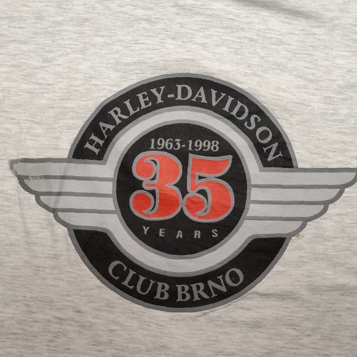 Vintage VINTAGE Harley Davidson Shirt Men XL Gray Club BRNO 1990s Motorcycle Biker Crew Neck Short Sleeve Cotton Size US XL / EU 56 / 4 - 6 Thumbnail