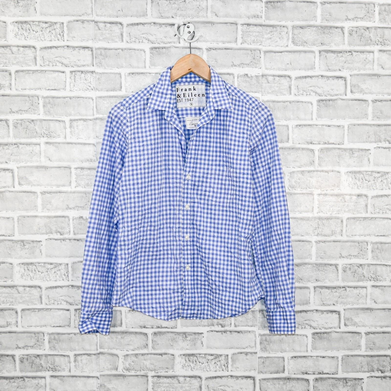 Frank & Eileen Frank & Eileen Button up BARRY Shirt Blue Gingham Small Size S / US 4 / IT 40 - 4 Thumbnail