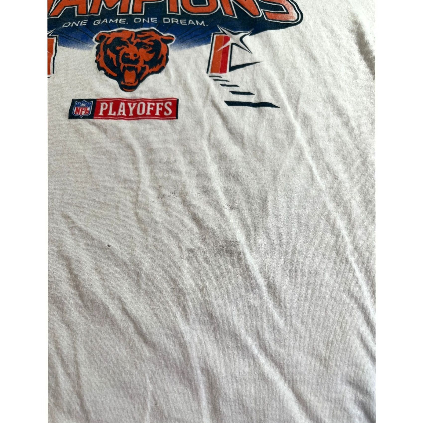 Champion Vintage Chicago Bears Shirt Mens XL White 2006 NFC North Champions Playoffs & Alstyle Apparel Size US XL / EU 56 / 4 - 3 Thumbnail