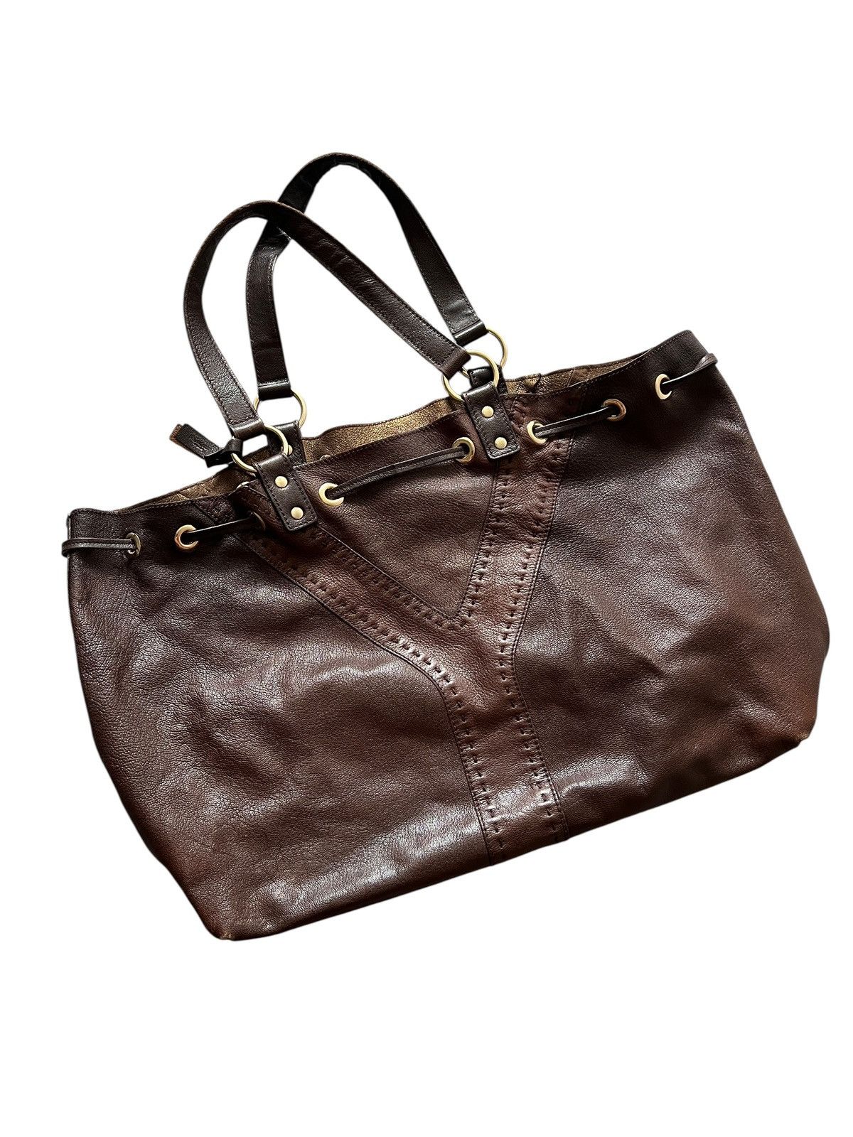 Yves Saint Laurent Yves Saint Laurent Leather Reversible Double Sac Y Tote Size ONE SIZE - 5 Thumbnail