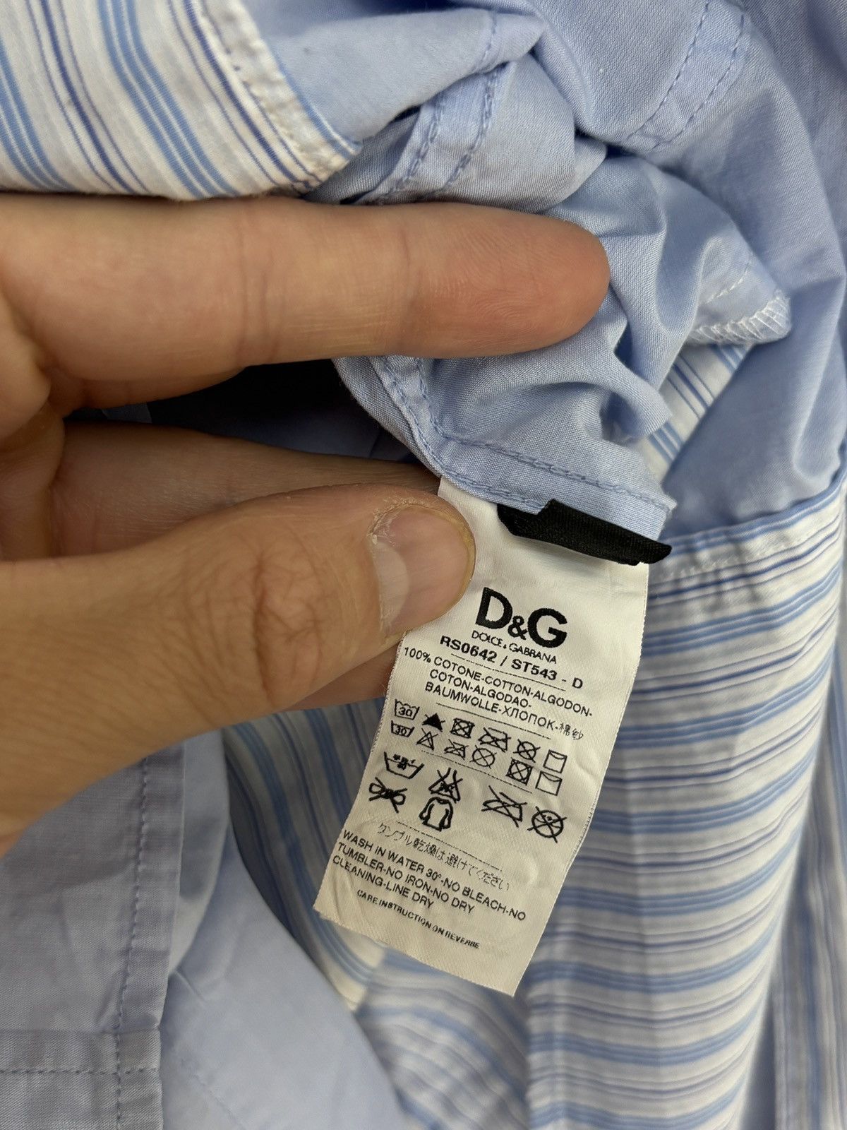 Dolce & Gabbana Dolce & Gabbana vintage layered hybrid striped shirt Size US M / EU 48-50 / 2 - 10 Thumbnail
