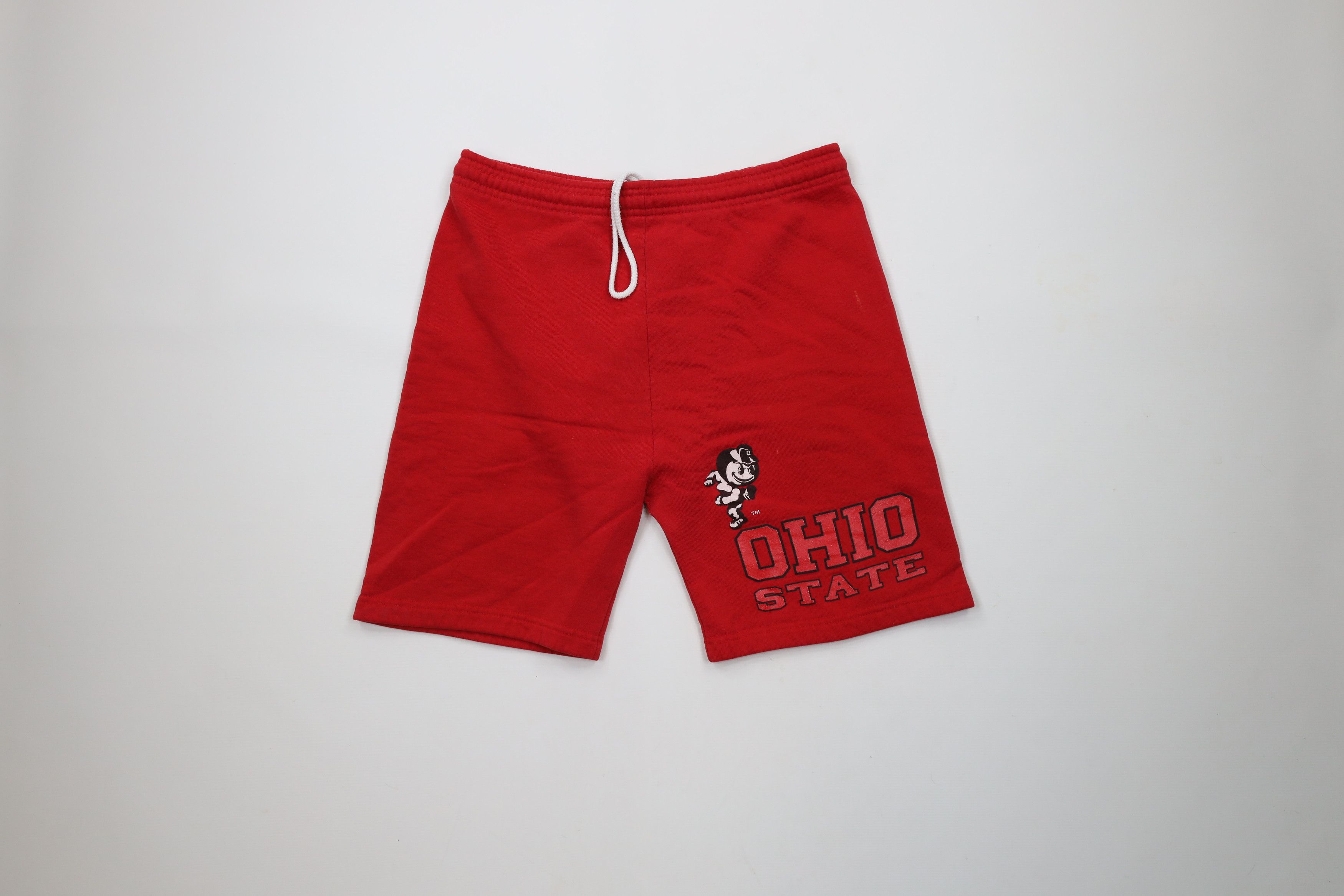 Vintage Vintage 90s Ohio State University Sweatpants Shorts Red USA Size US 34 / EU 50 - 1 Thumbnail