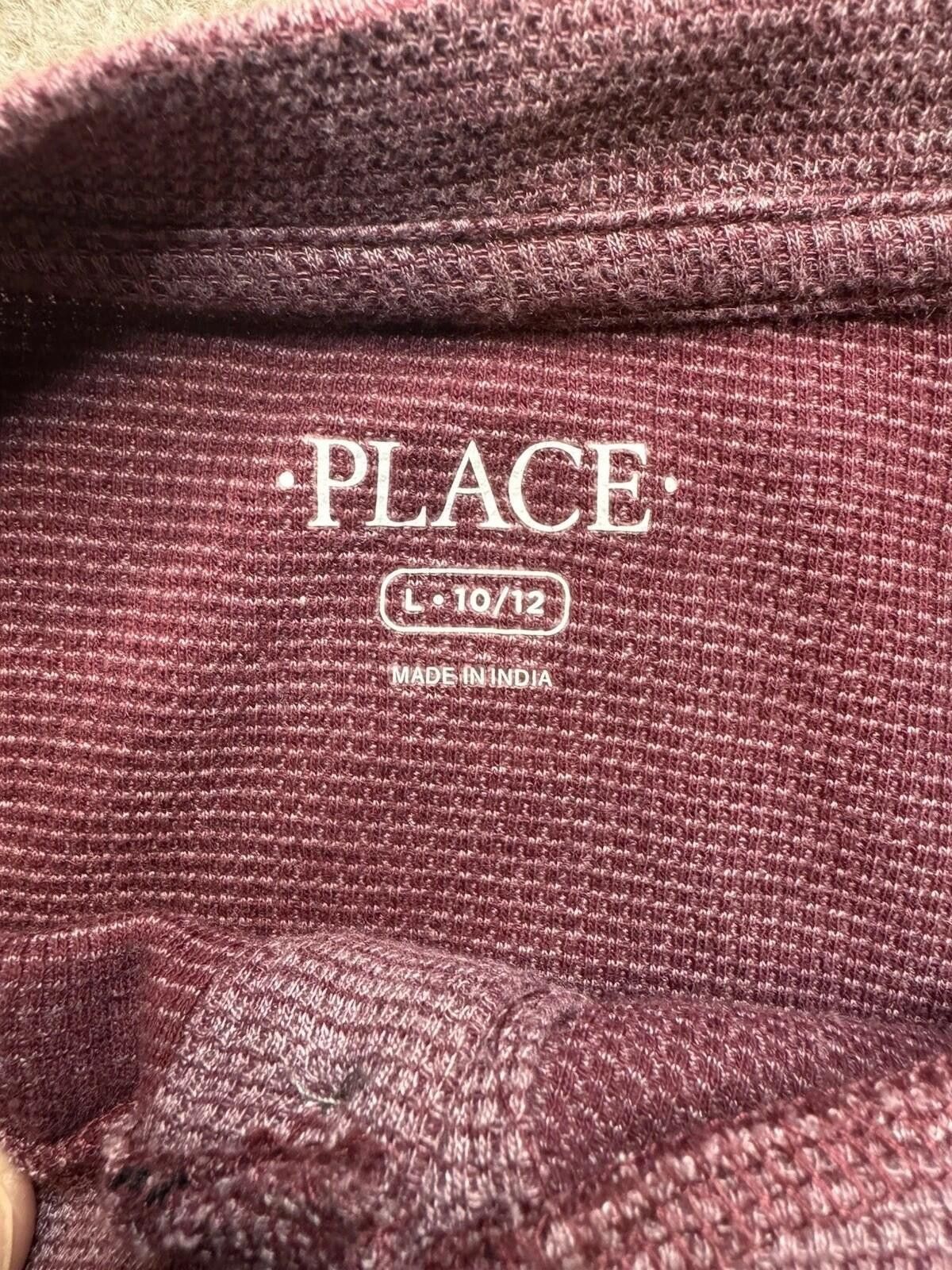 Other Children’s Place Boys L 10/12 Henley Thermal Waffle Knit 765 Size US XXS / EU 40 - 4 Thumbnail