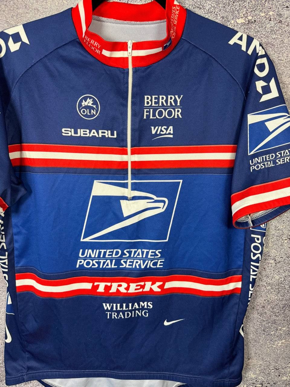 Bicycle × Nike × Vintage Nike Cycling US Jersey 2004 Trek Tour De France T Weisel Size US XL / EU 56 / 4 - 4 Thumbnail