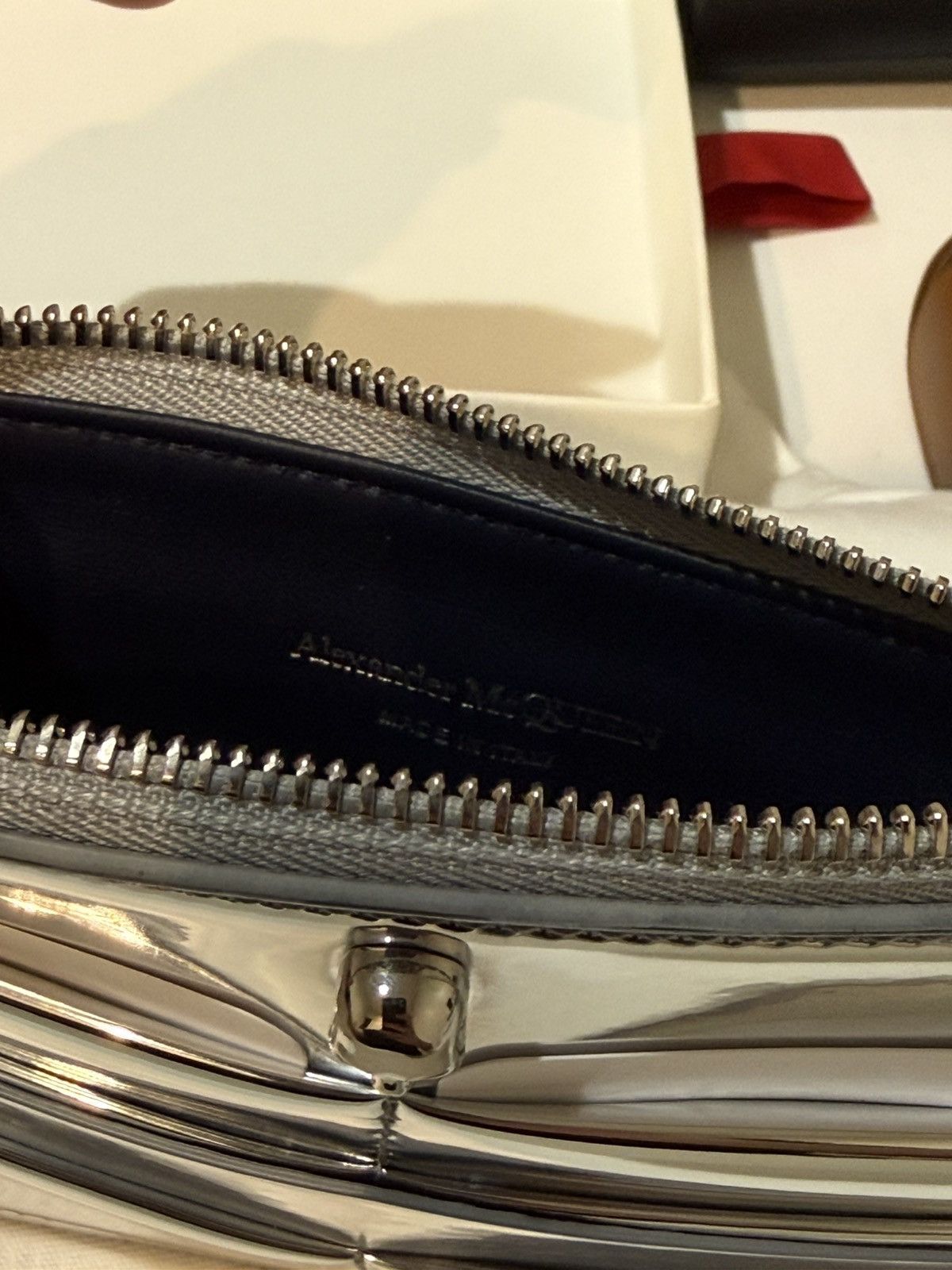 Alexander McQueen ALEXANDER MCQUEEN Mirrored Effect Leather Wallet with Zip Size ONE SIZE - 6 Thumbnail