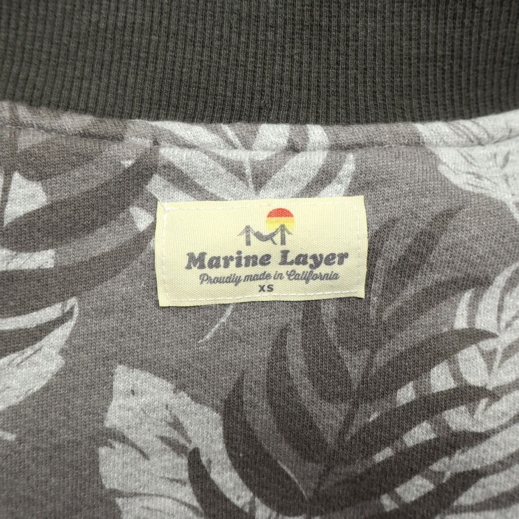 Marine Layer Marine Layer Bomber Jacket Floral Full Zip XS Womens Gray Cotton Polyester Short Sleeve Regular Jacket Size XS / US 0-2 / IT 36-38 - 4 Thumbnail