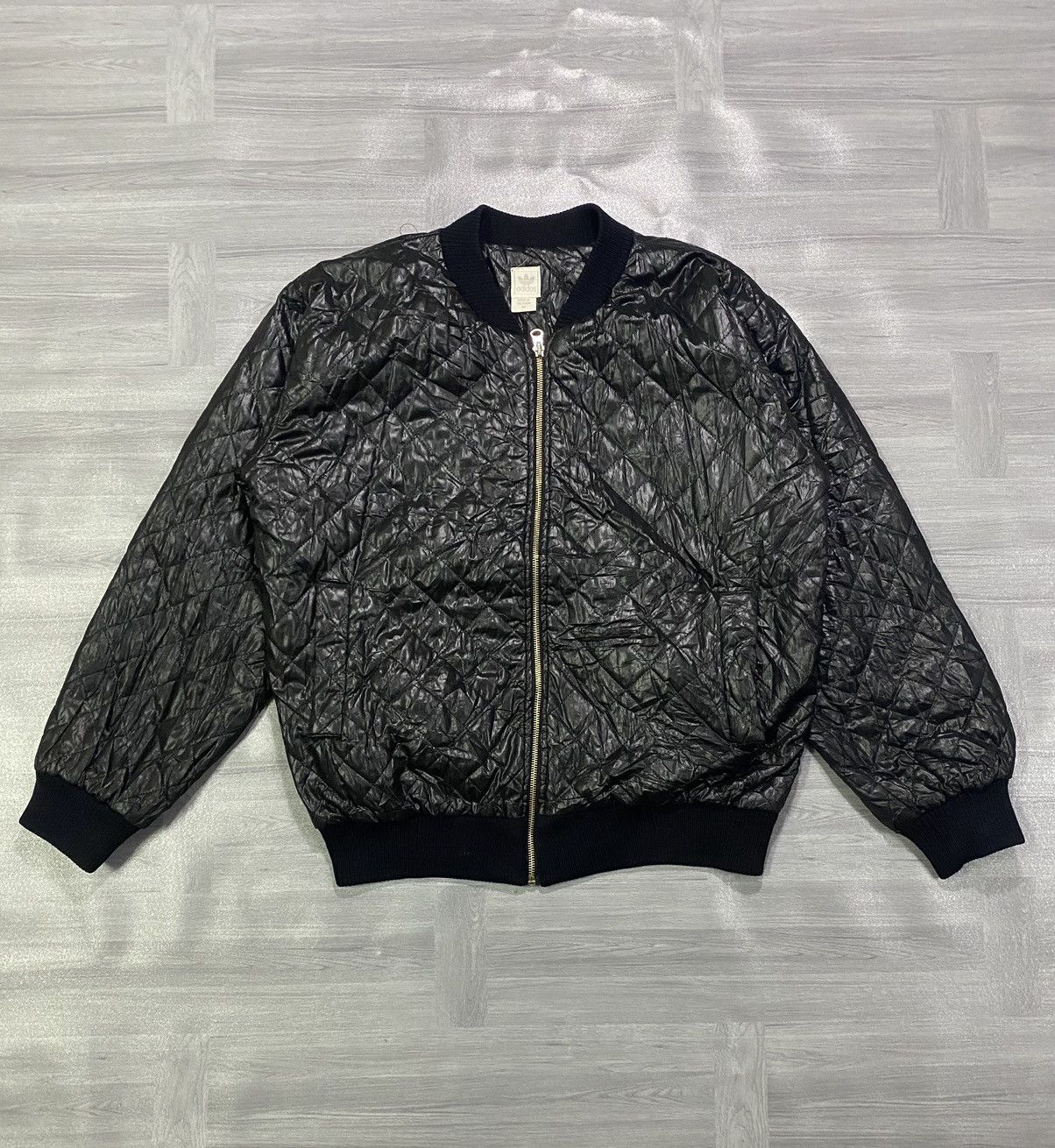 Adidas Adidas Black Quilted Jacket Size M Size US M / EU 48-50 / 2 - 1 Thumbnail