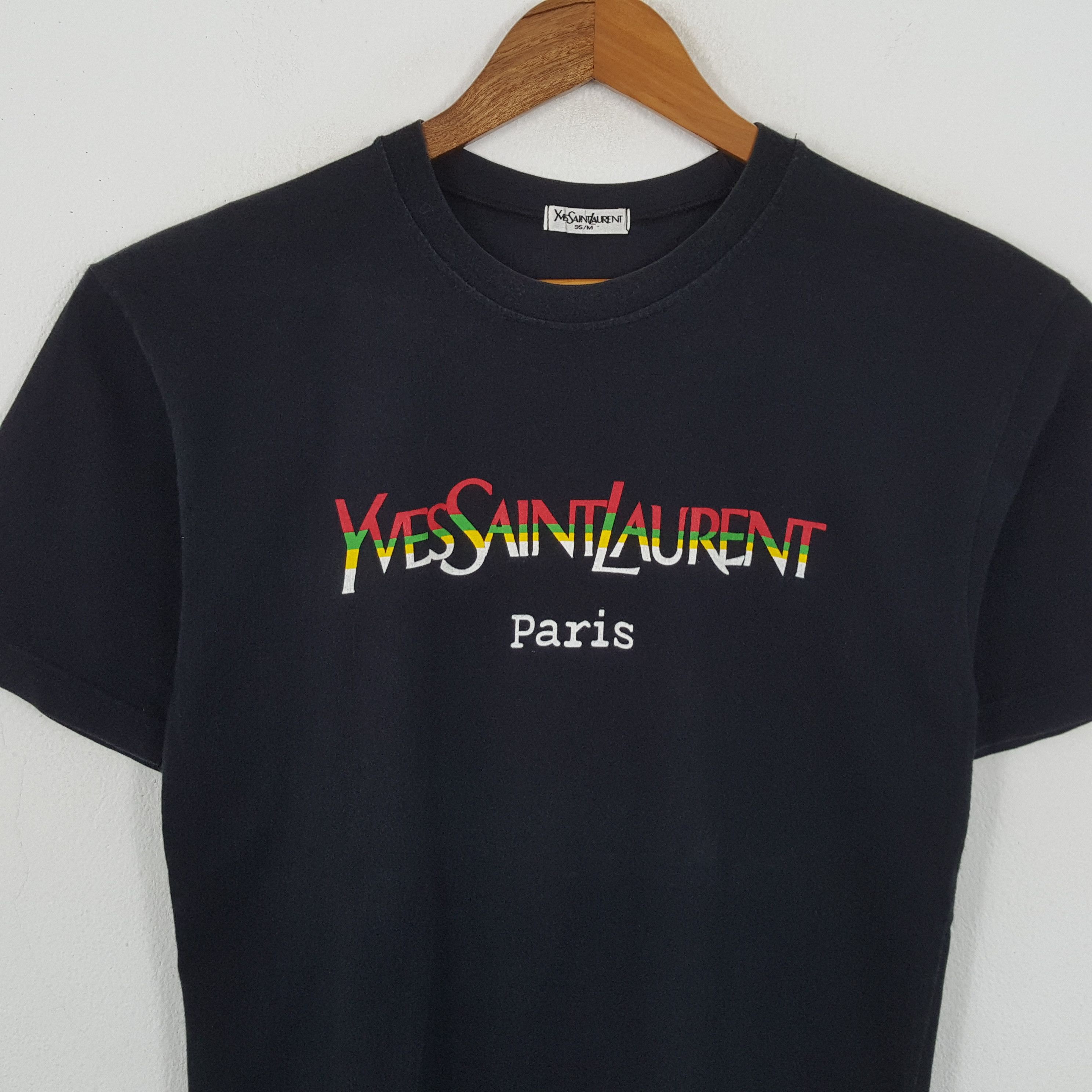 Vintage × Yves Saint Laurent Vintage YVES SAINT LAURENT Italian Brand T-Shirts Size US M / EU 48-50 / 2 - 2 Thumbnail