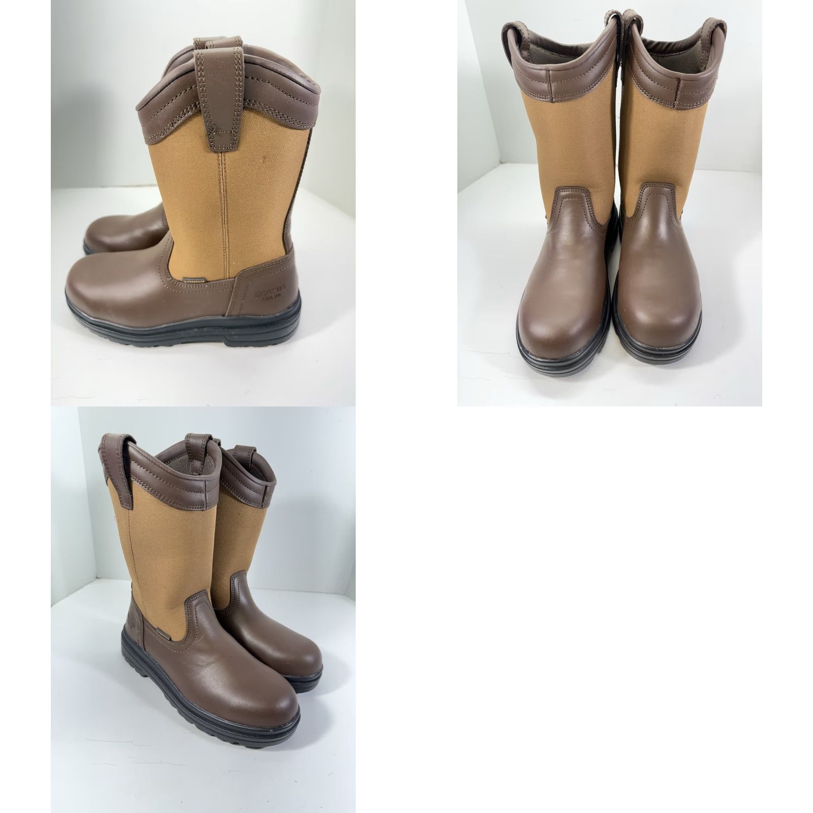 Vintage Brazos Ryker Steel Toe Work Boots Men Size 8 D Brown Leather Waterproof NWOT Size US 8 / EU 41 - 10 Thumbnail