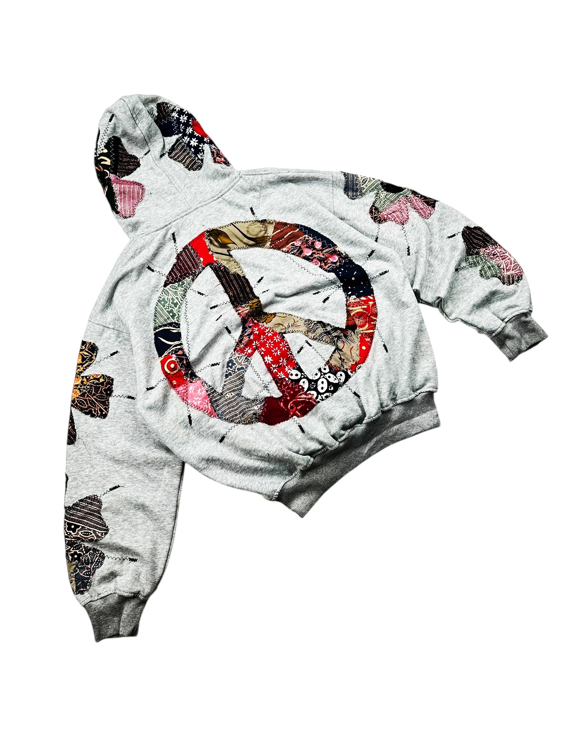 Japanese Brand Re-worked 1 of 1 Handmade Batik Bloom Chaos Hoodie Size M Size US M / EU 48-50 / 2 - 9 Thumbnail