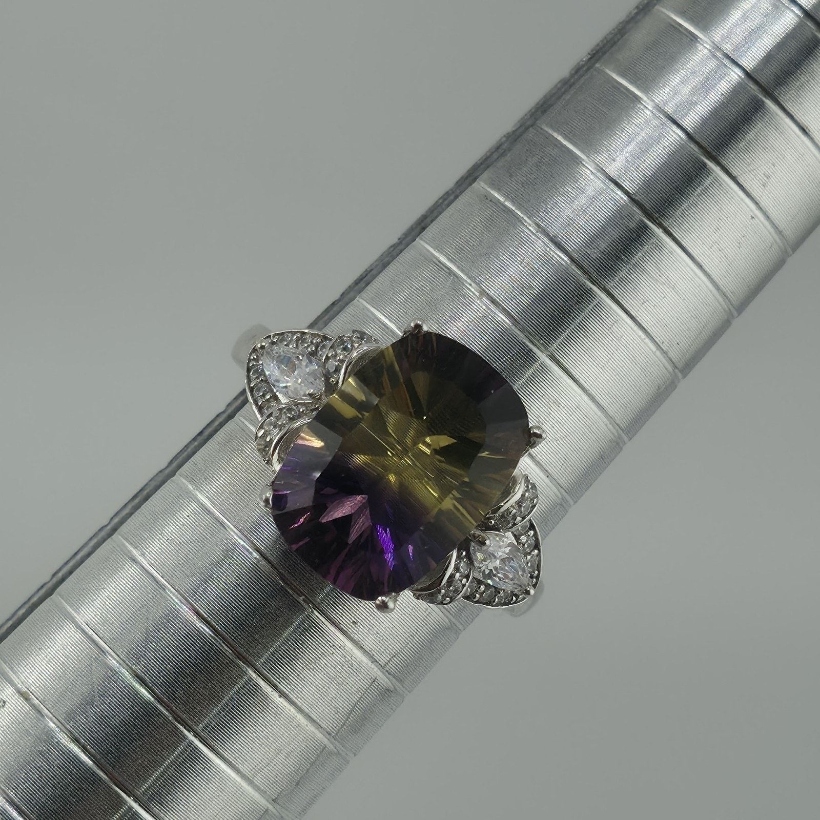 Other Sterling Silver Ametrine Ring 9.25 Cushion Purple Yellow Size ONE SIZE - 9 Thumbnail