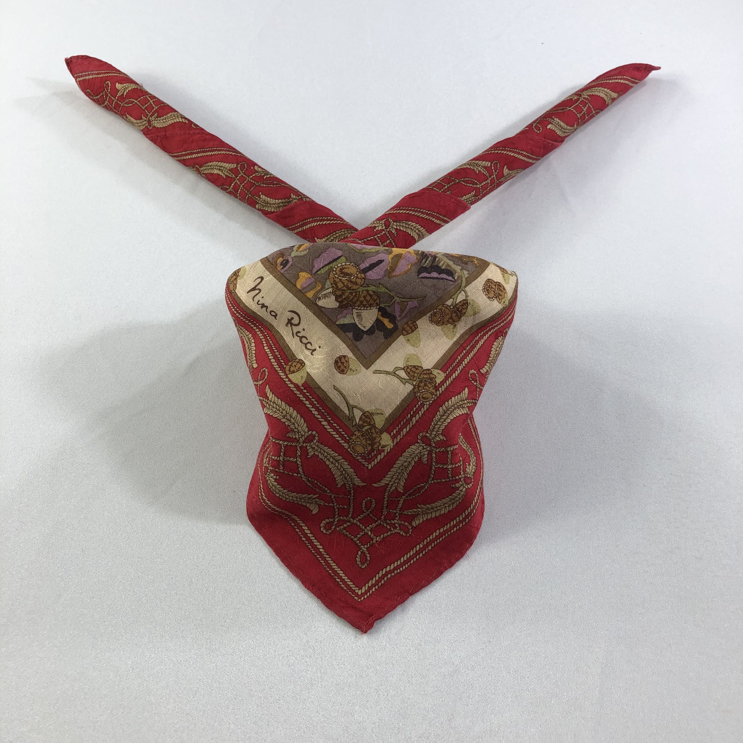 Nina Ricci Nina Ricci Acorns Handkerchief Neckerchief Bandana H1906 Size ONE SIZE - 2 Thumbnail