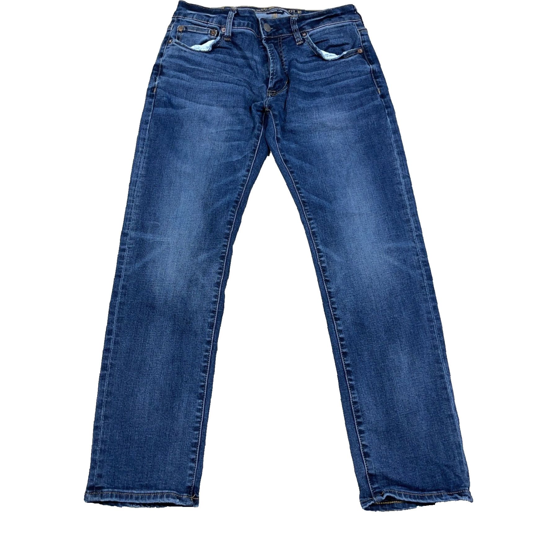 American Eagle Outfitters American Eagle Outfitters Jeans Men 30x30 Slim Fit Straight Leg Dark Wash Flex Whiskered B9 Size US 30 / EU 46 - 2 Thumbnail