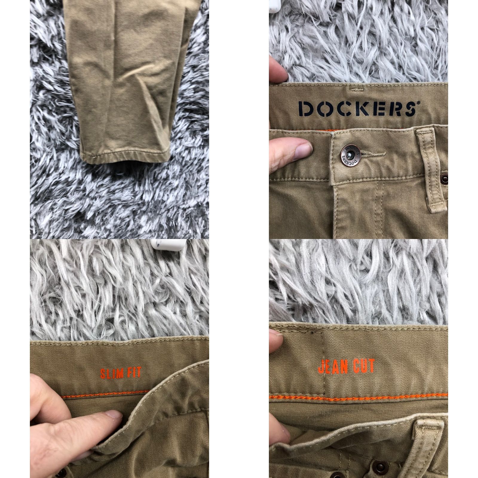 Dockers DOCKERS Slim Fit Jean Cut Chino Pants Size 30x32 Beige Mid Rise Straight Leg Mens Regular 5-Pocket Design Dockers Signature Khaki Size US 30 / EU 46 - 8 Thumbnail