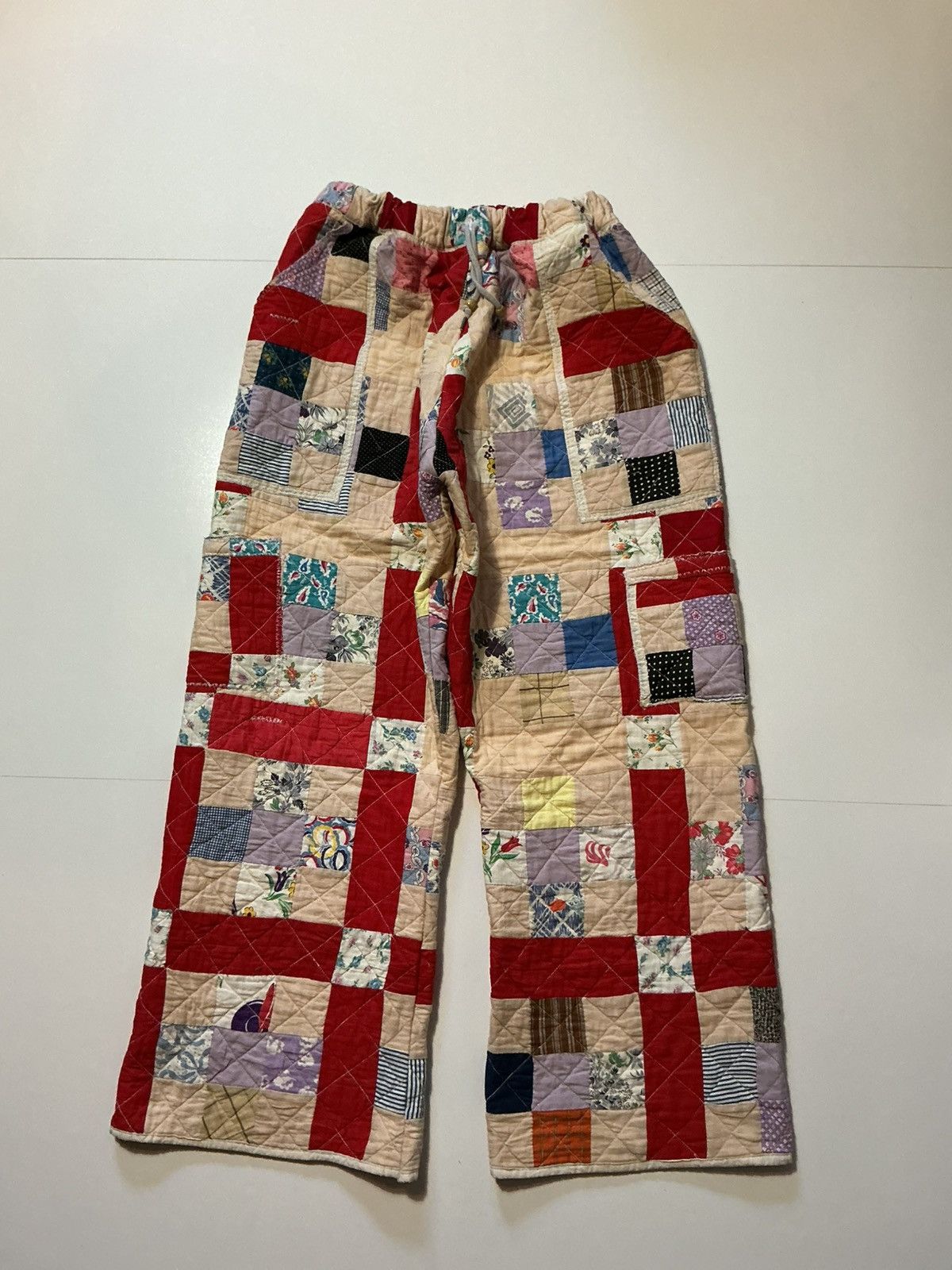 Vintage Vintage Patchwork Quilt Quilted Cargo Utility Floral Pants Size US 34 / EU 50 - 1 Thumbnail