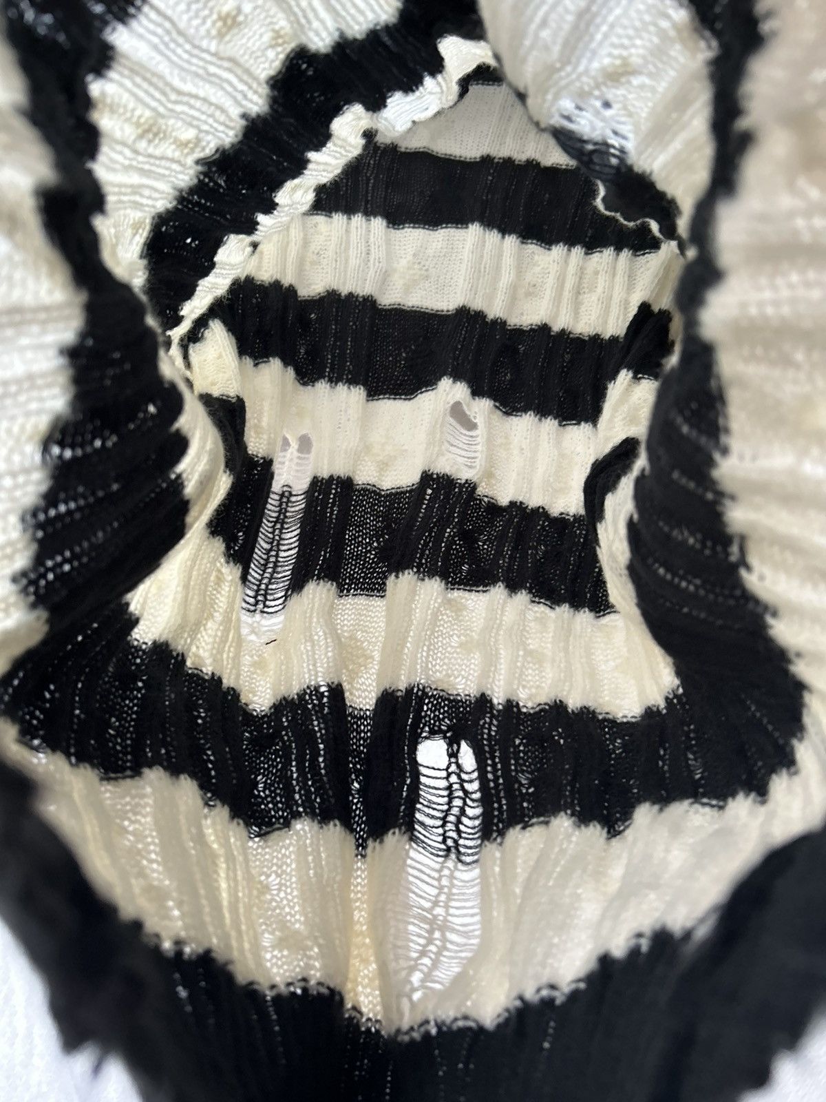 If Six Was Nine × Japanese Brand × Le Grande Bleu (L.G.B.) Distressed Crazy Mohair Grunge Knitted Stripe Styled Size US L / EU 52-54 / 3 - 7 Thumbnail
