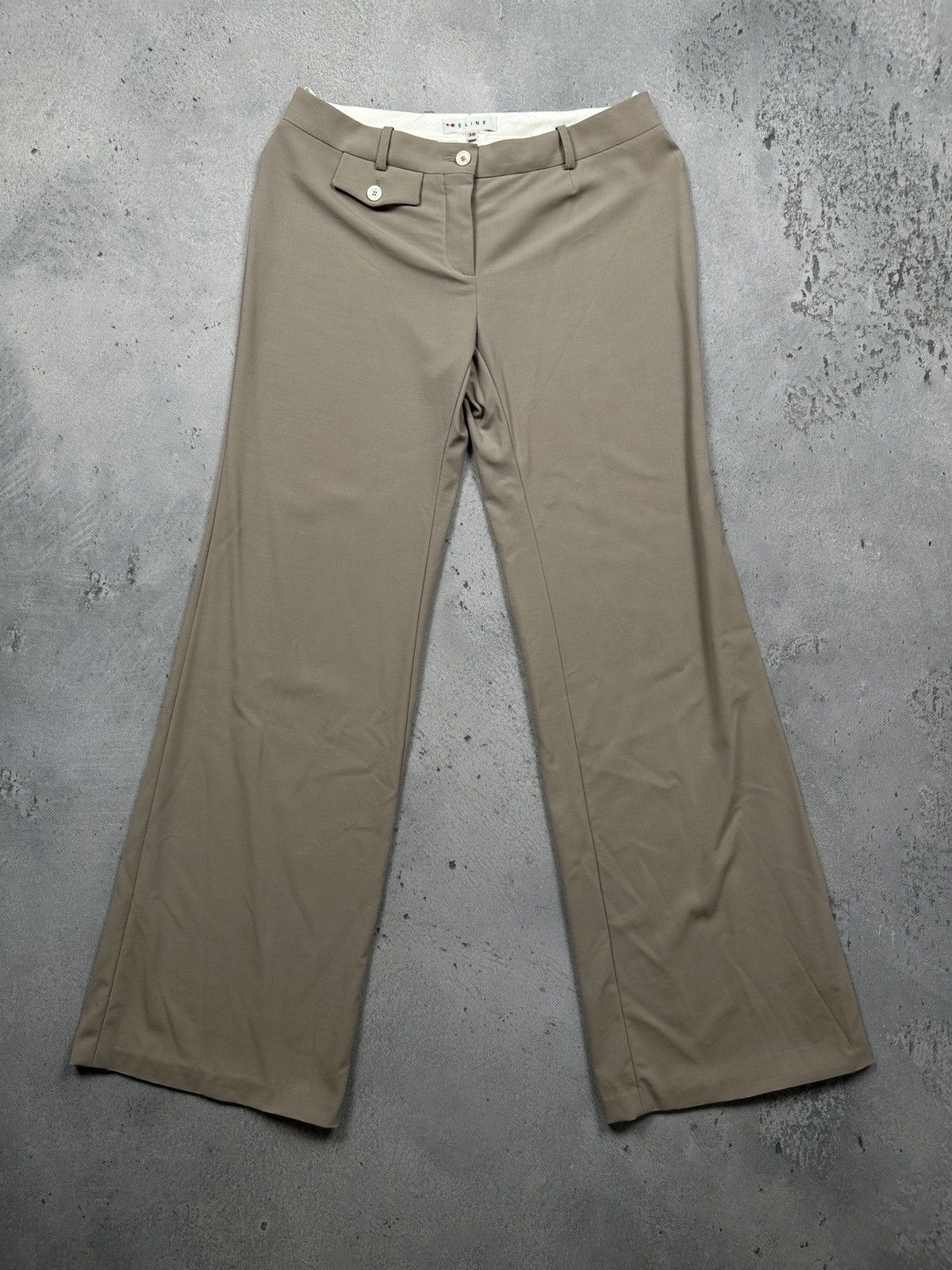 Celine Céline Vintage Phoebe Philo High Waist Wool Pants Trousers Size 27" / US 4 / IT 40 - 2 Thumbnail