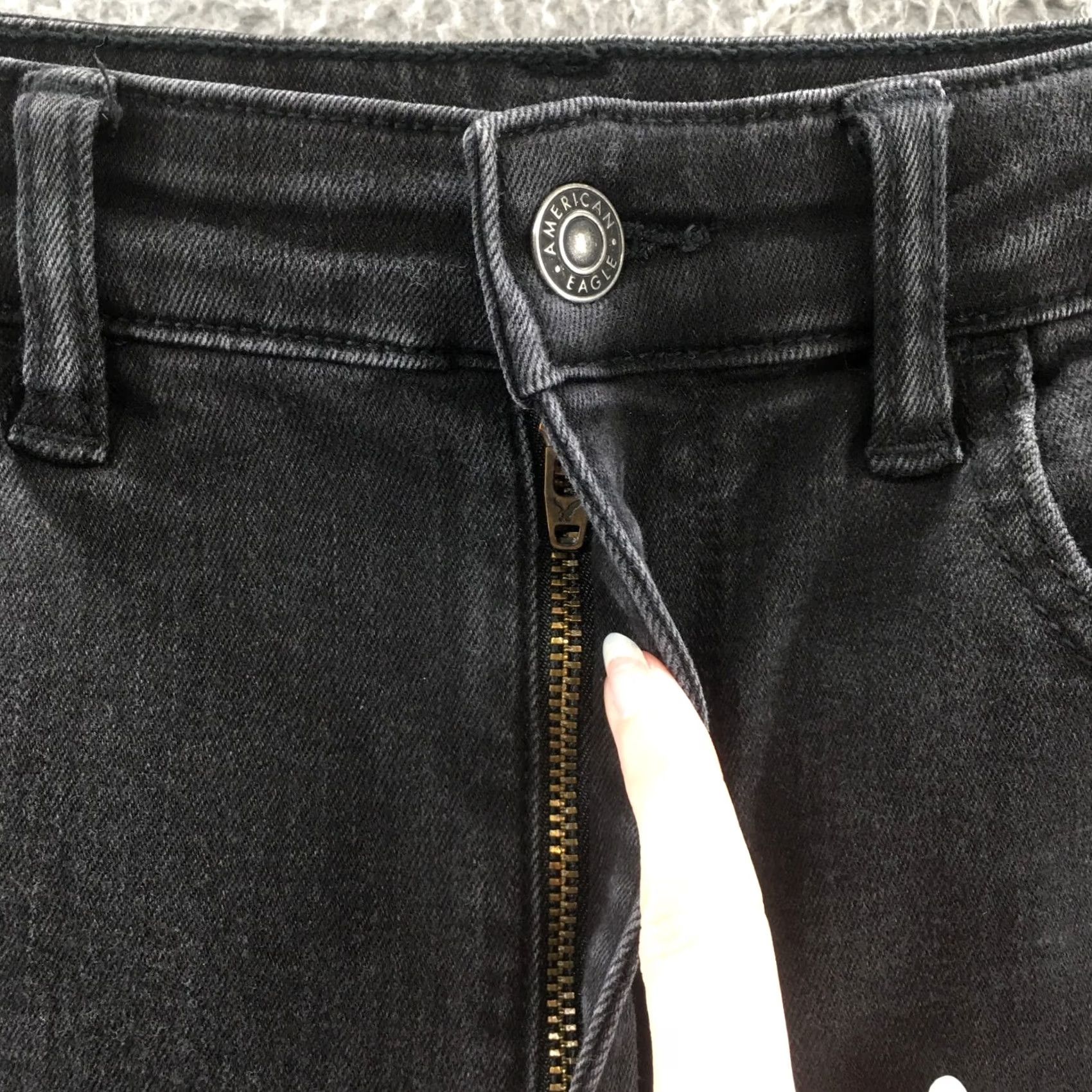American Eagle Outfitters American Eagle Highest Rise Jegging Jeans Womens 8L Black Denim Size 30" / US 8 / IT 44 - 3 Thumbnail