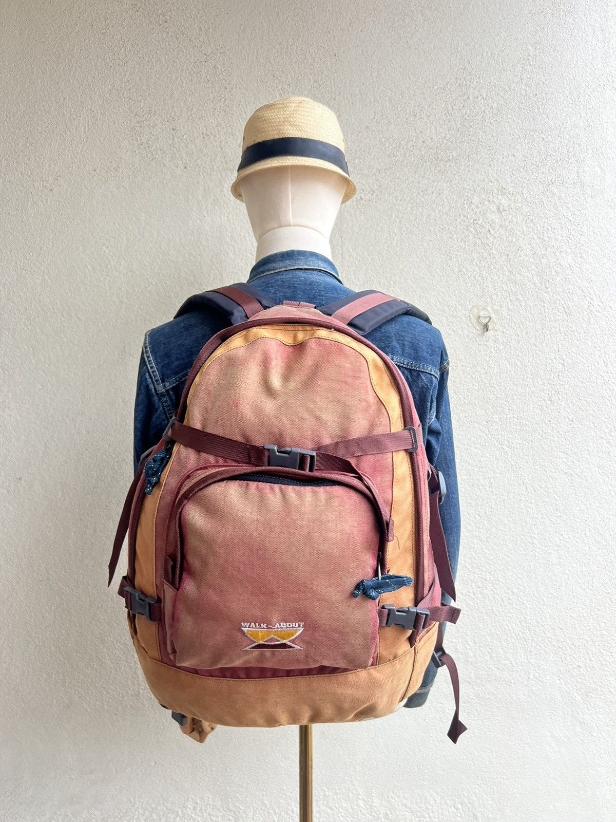 Vintage Vintage Sun Faded Walk-About Multi Colour Backpack Bag Size ONE SIZE - 6 Thumbnail