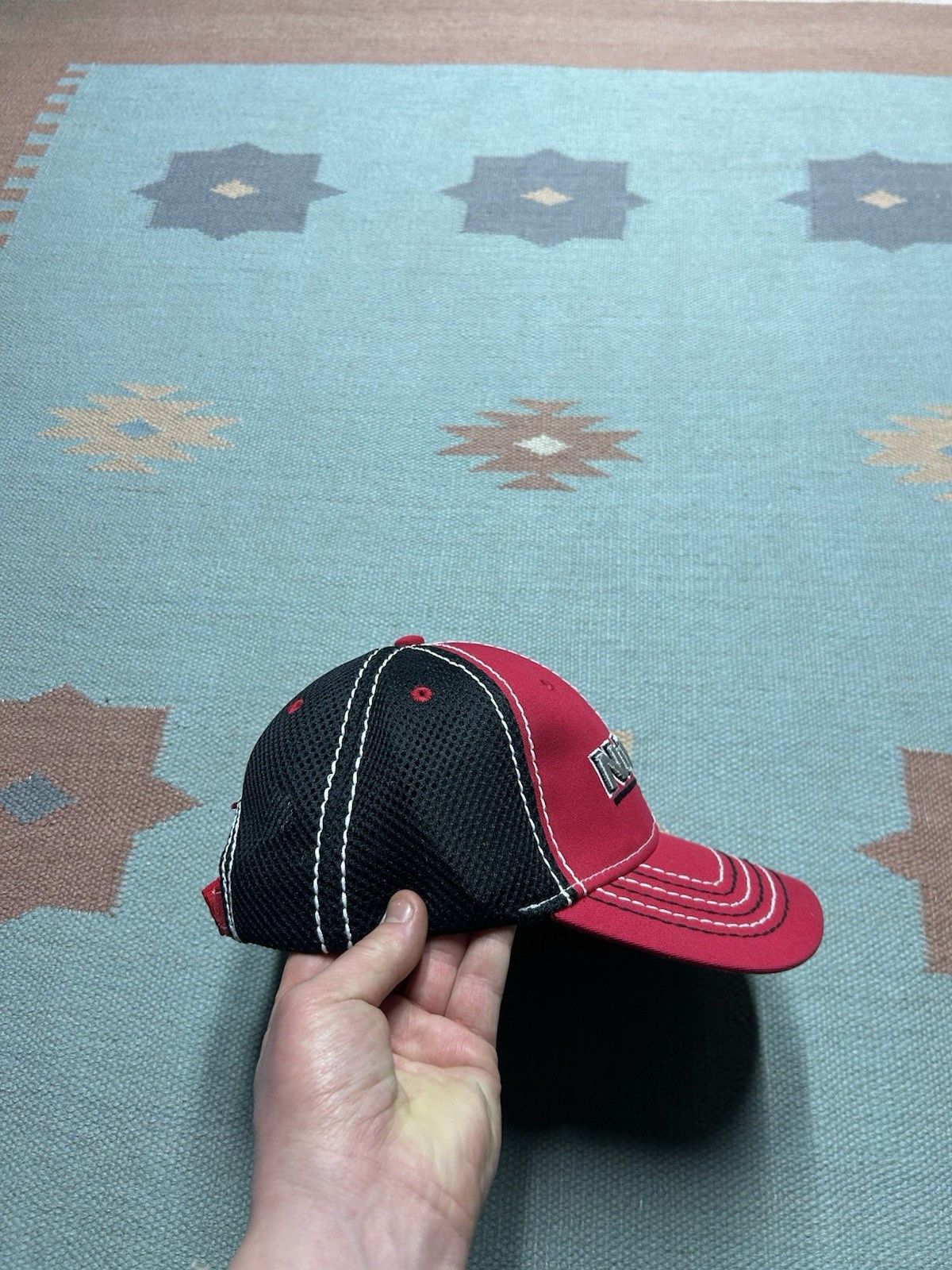 Vintage NuTech seeds trucker hat mesh farm feed red black NOS Size ONE SIZE - 8 Thumbnail