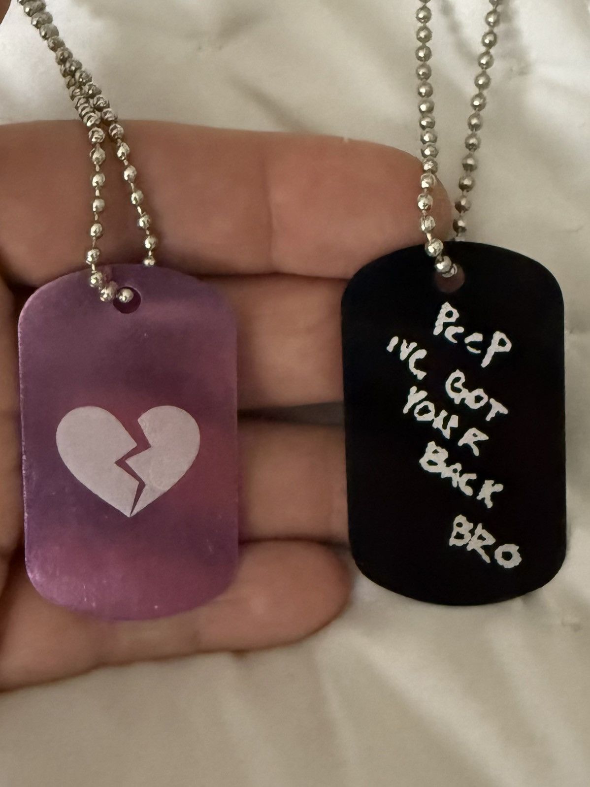 GOTHBOICLIQUE × Lil Peep Lil Peep Come Over When You’re Sober Dog Tags Size ONE SIZE - 1 Thumbnail