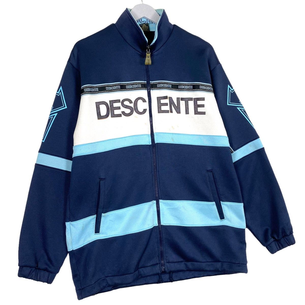 Descente × Japanese Brand 💥90s DESCENTE SPORT TRACK TOP ZIPER JACKET Size US L / EU 52-54 / 3 - 3 Thumbnail