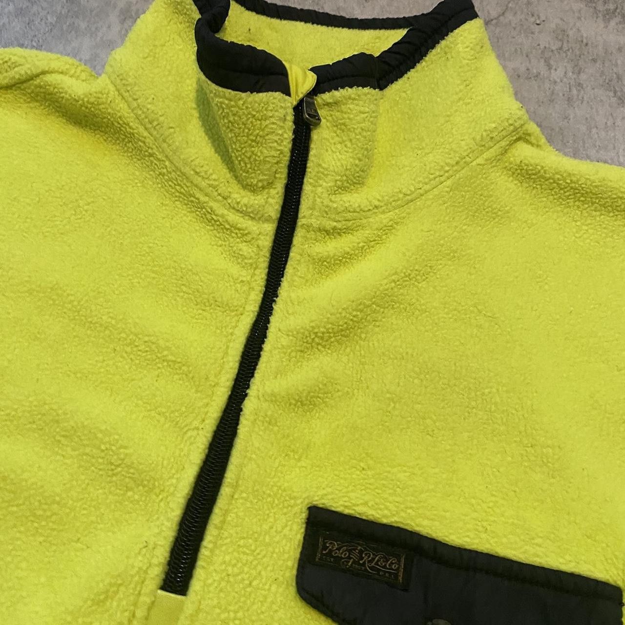 Polo Ralph Lauren Green and black vintage fleece jacket with 1/4 zip Size US XL / EU 56 / 4 - 4 Thumbnail