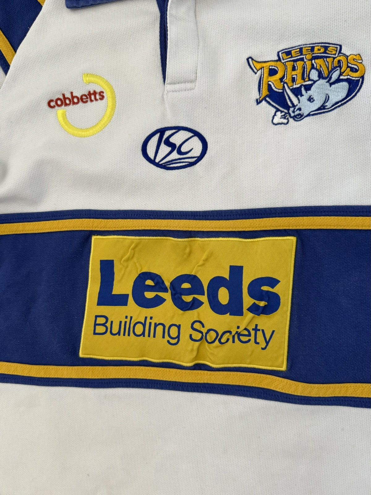 Vintage LEEDS RHINOS RUGBY Y2K LEAGUE FOOTBALL SHIRT ISC SIZE M Size US M / EU 48-50 / 2 - 6 Thumbnail