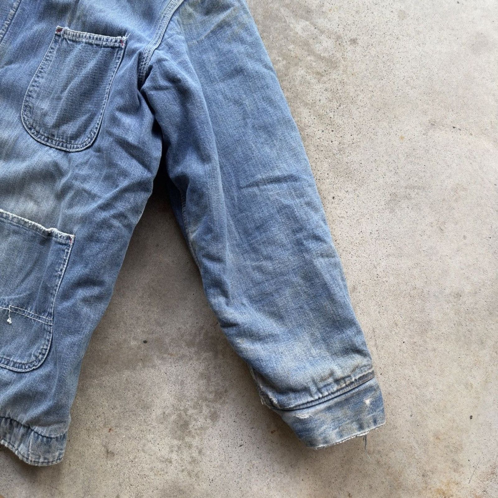 Vintage Thrashed Faded Distressed Sears Chore Coat ERD Grunge RRL Size US XL / EU 56 / 4 - 11 Thumbnail