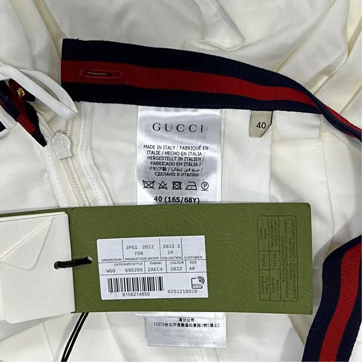 Gucci Gucci White Pleated Midi Skirt for Women-2507 Size 39" - 4 Thumbnail