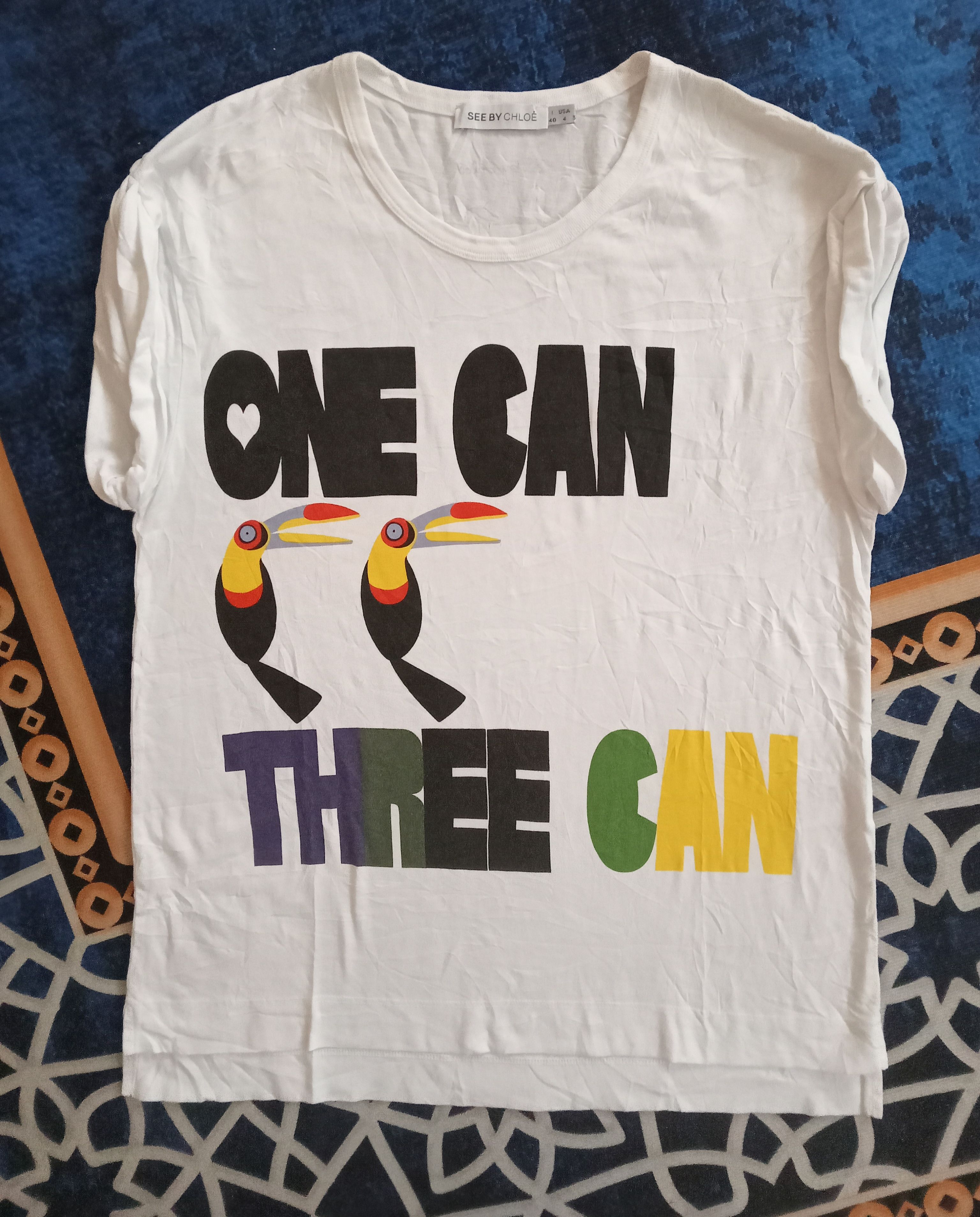 See by Chloe See by Chloe One Can Three Can T Shirt Size S / US 4 / IT 40 - 1 Thumbnail