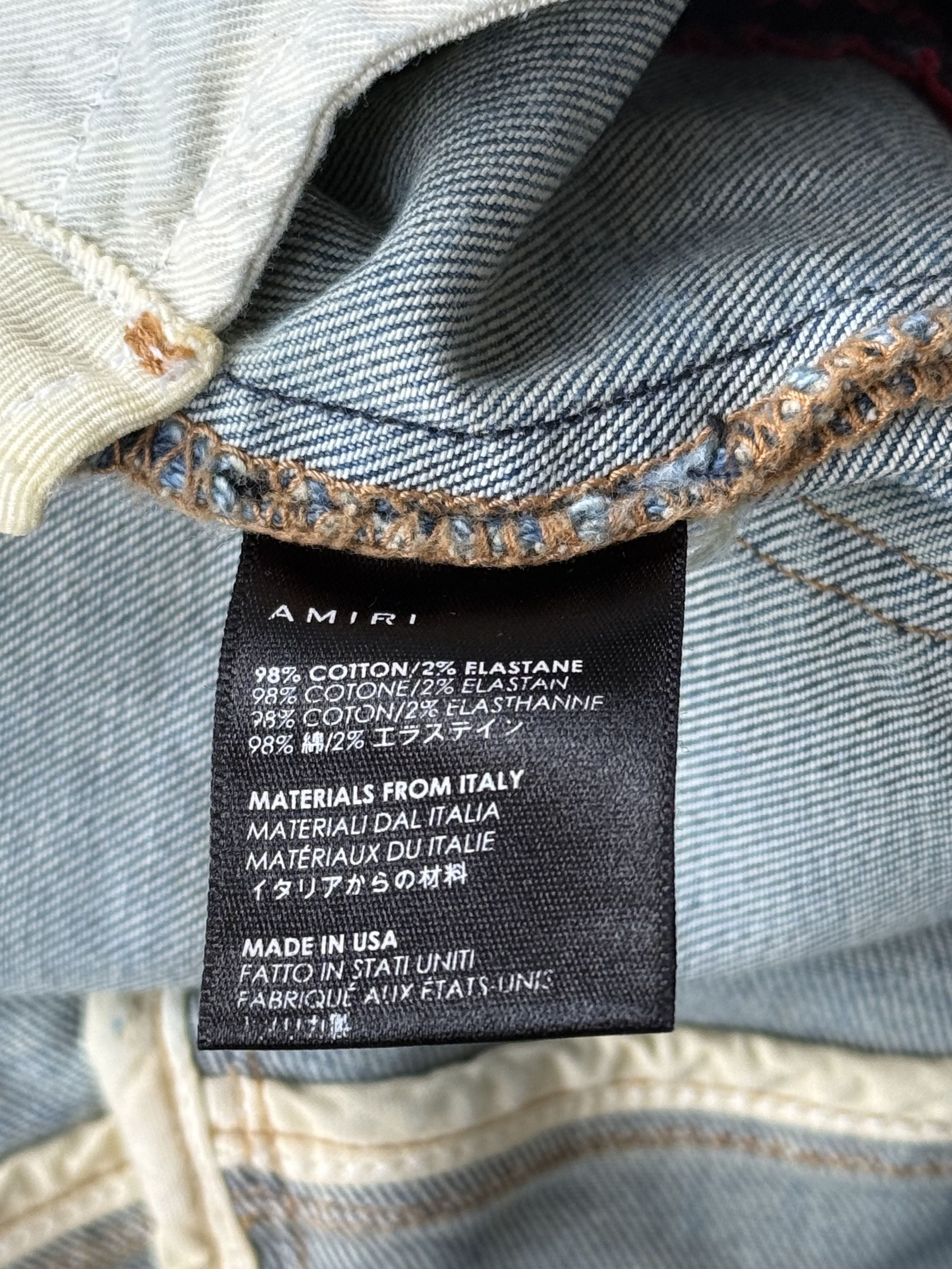 Amiri Amiri Indigo & Red Bandana Patch MX1 Jeans Size US 36 / EU 52 - 4 Thumbnail