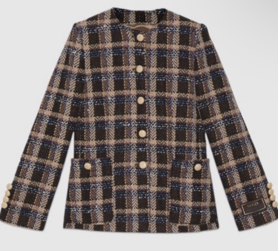 Gucci Gucci Tartan Tween Wool Jacket and Skirt Set Size S / US 4 / IT 40 - 2 Thumbnail