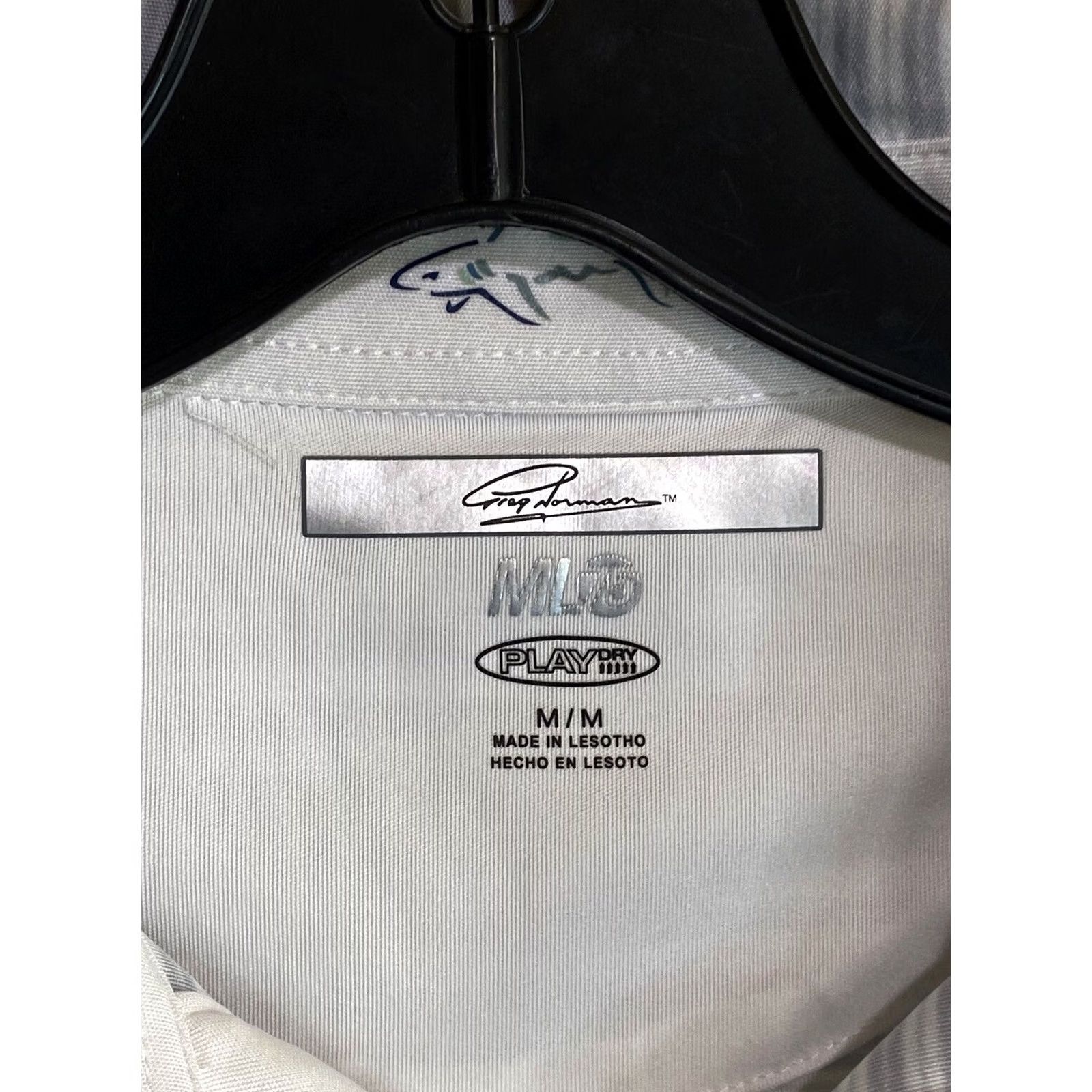 Vintage Greg Norman Gray Stripe Play Dry Poly Golf POLO SHIRT Medium M Size US M / EU 48-50 / 2 - 4 Thumbnail