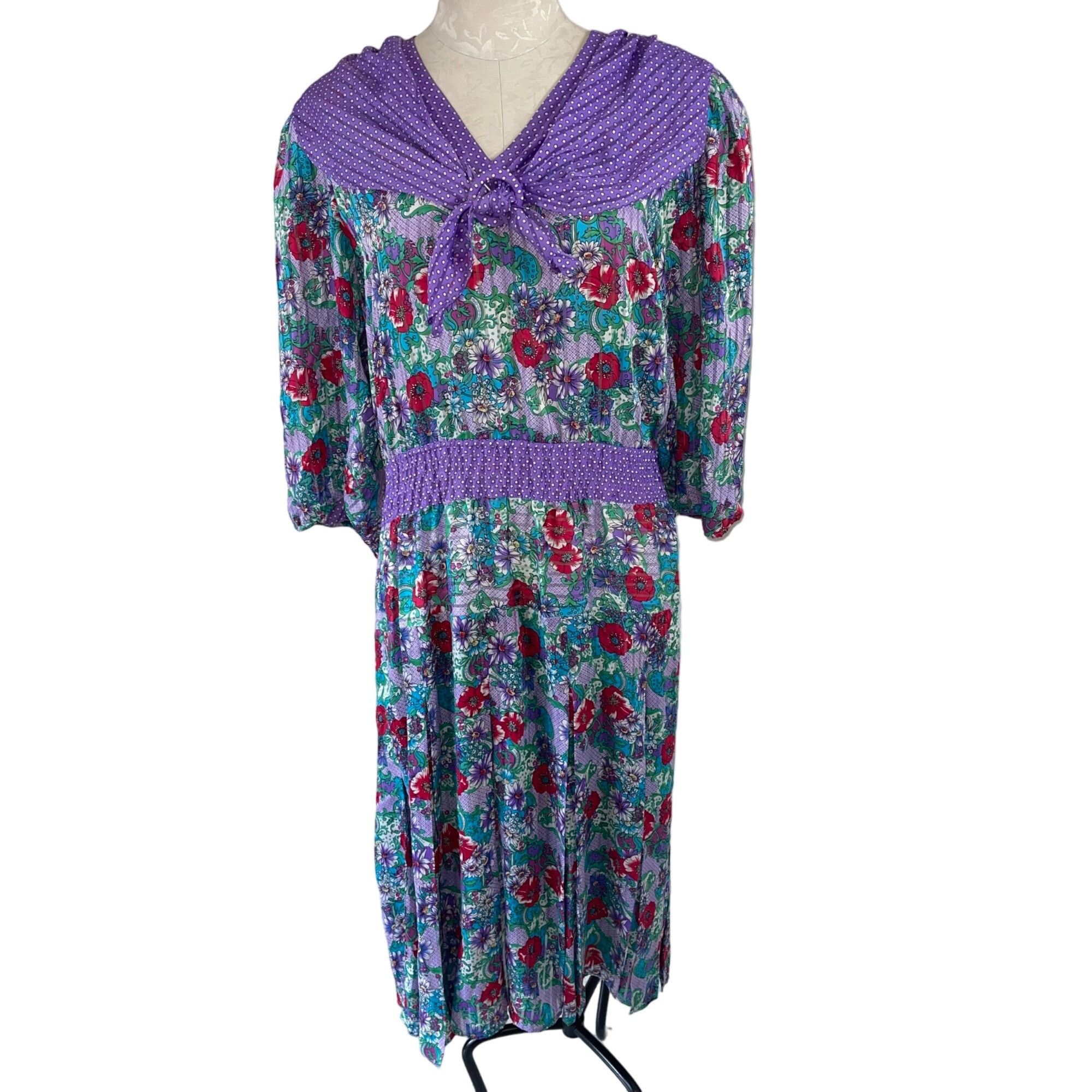 Vintage Diane Freis Vintage Womens Dress Size Medium Size M / US 6-8 / IT 42-44 - 1 Thumbnail