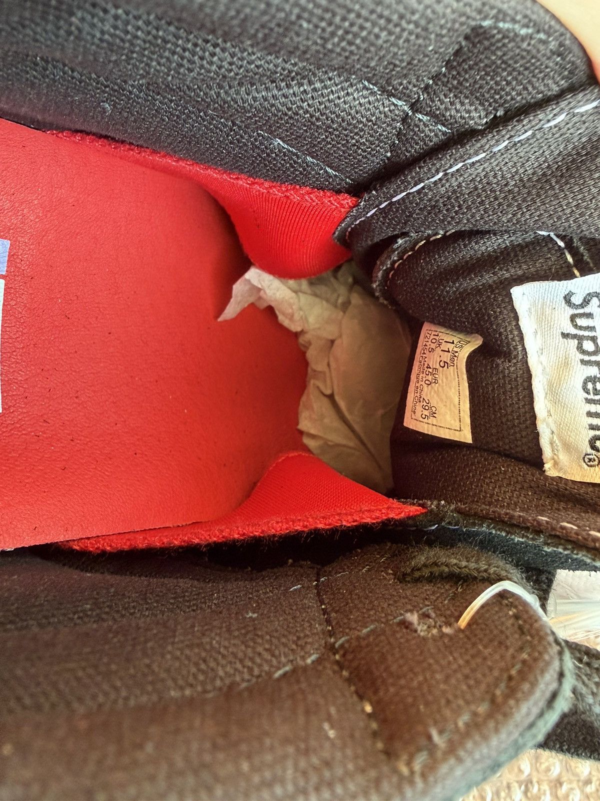 Supreme × Vans US 11.5 Nate Lowman × Supreme × Vans Skate Grosso Mid Black Size US 11.5 / EU 44-45 - 9 Thumbnail