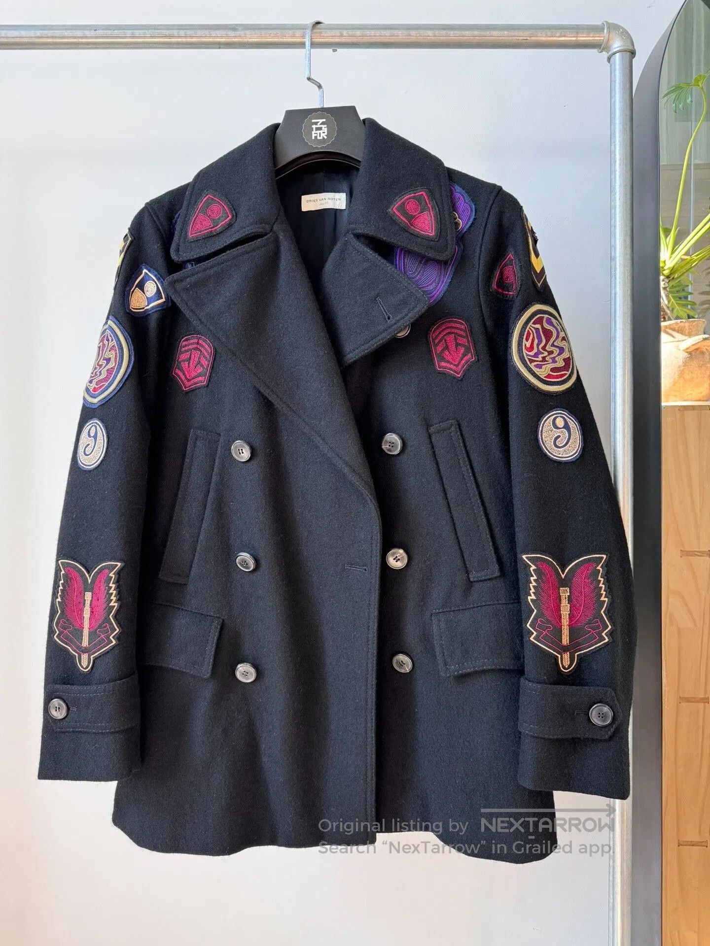 Dries Van Noten Dries Van Noten Wool Double-Breasted Coat. Size M / US 6-8 / IT 42-44 - 1 Thumbnail